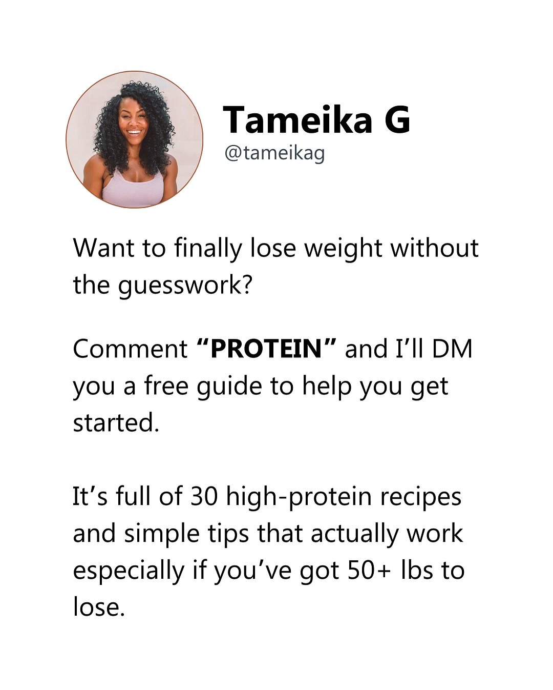 Protein Power: Weight Loss Tips From Tameika Gentles