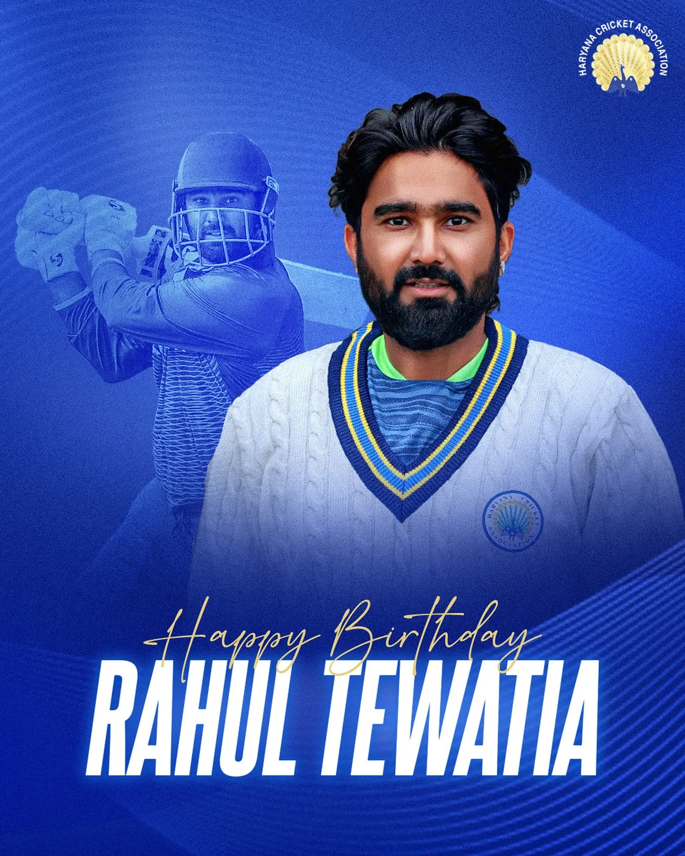 Rahul Tewatia Birthday Celebrates Cricket Brilliance Esteemed sportsman admired by Haryana CA for match-winning flair and unwavering dedication.