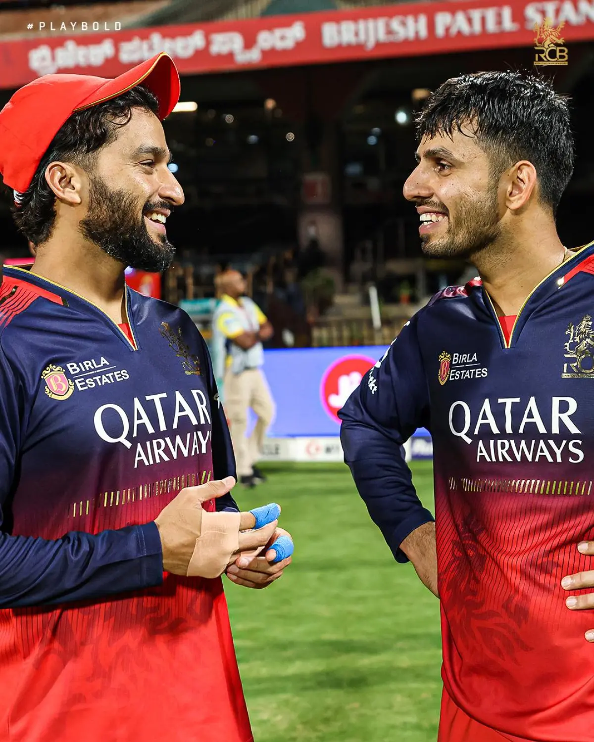 Raj And Jitu Connect In Bold RCB Instagram Post RCB’s dynamic duo radiate energy and style, setting the stage for a big IPL2025 battle!!!
