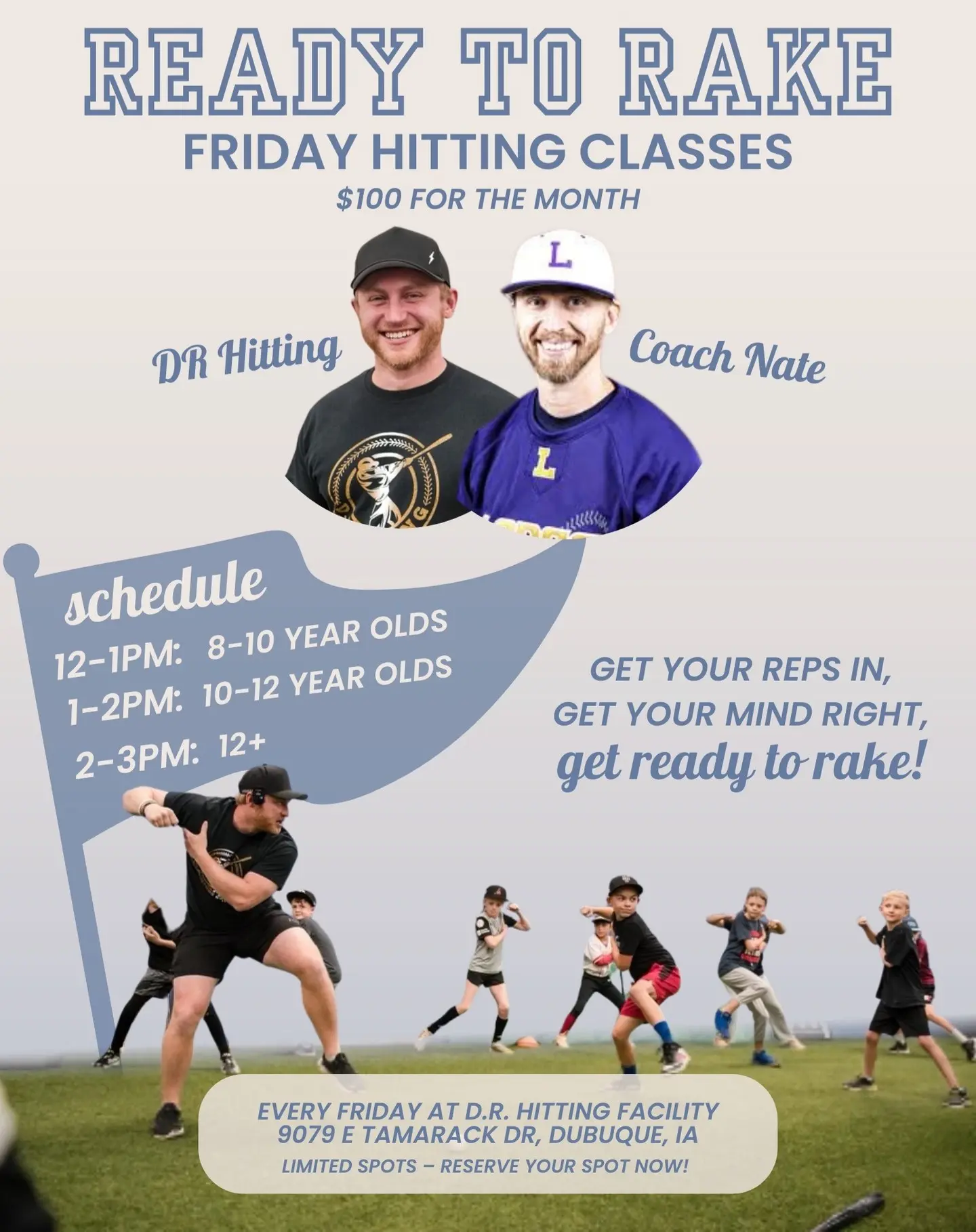 Rake For The Weekend: Baseball Clinics Begin June 6 Pro Drew Richard leads weekly clinics with expert training every Friday starting June 6!!