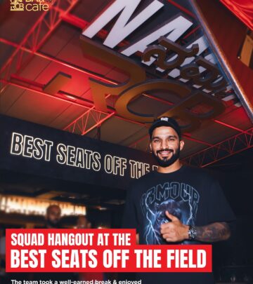 Fans enjoy food, laughs and bonding at Garuda Mall’s RCB Bar & Café in a memorable night.