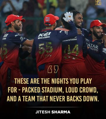 Royal Challengers Bengaluru exhibits unwavering courage and power with bold swing at play.