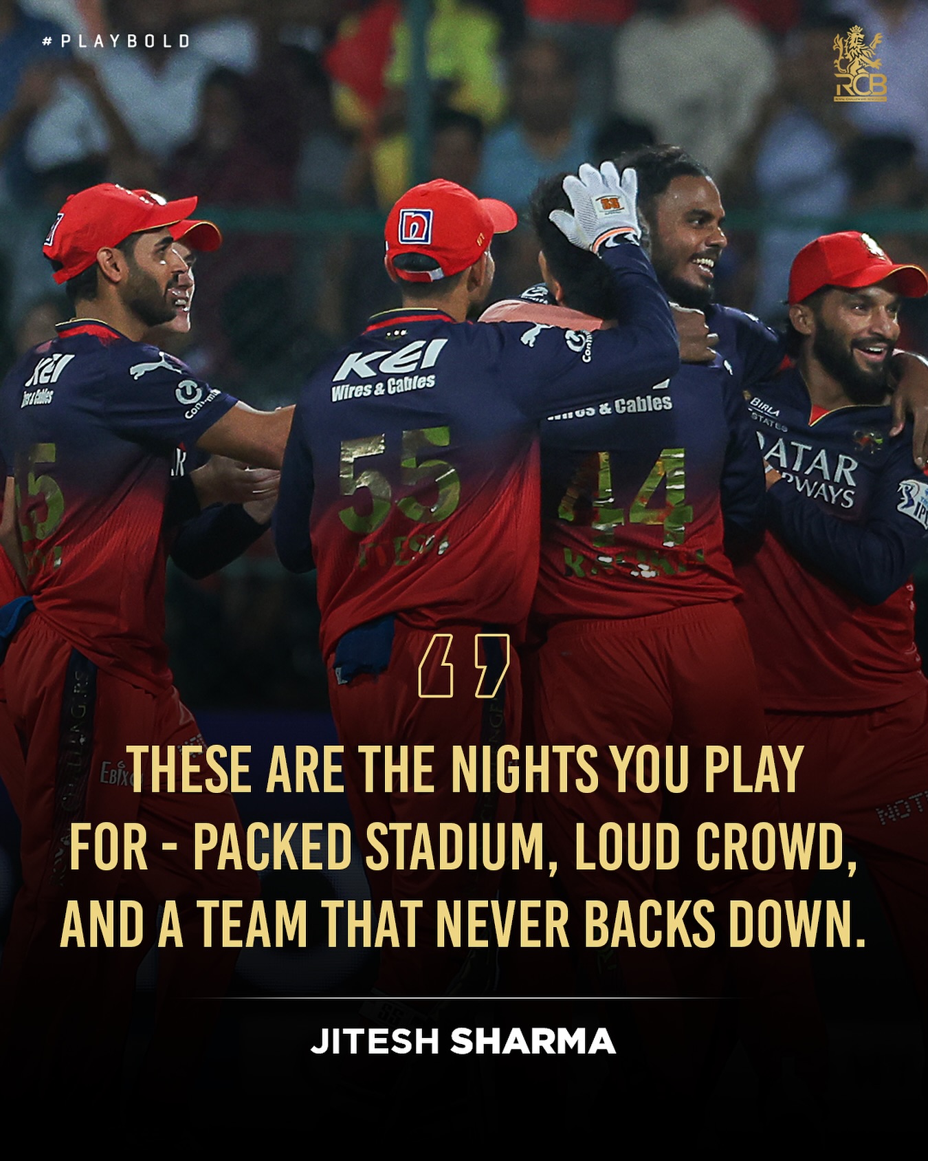 RCB Perseveres In IPL 2025 Battle Royal Challengers Bengaluru exhibits unwavering courage and power with bold swing at play.