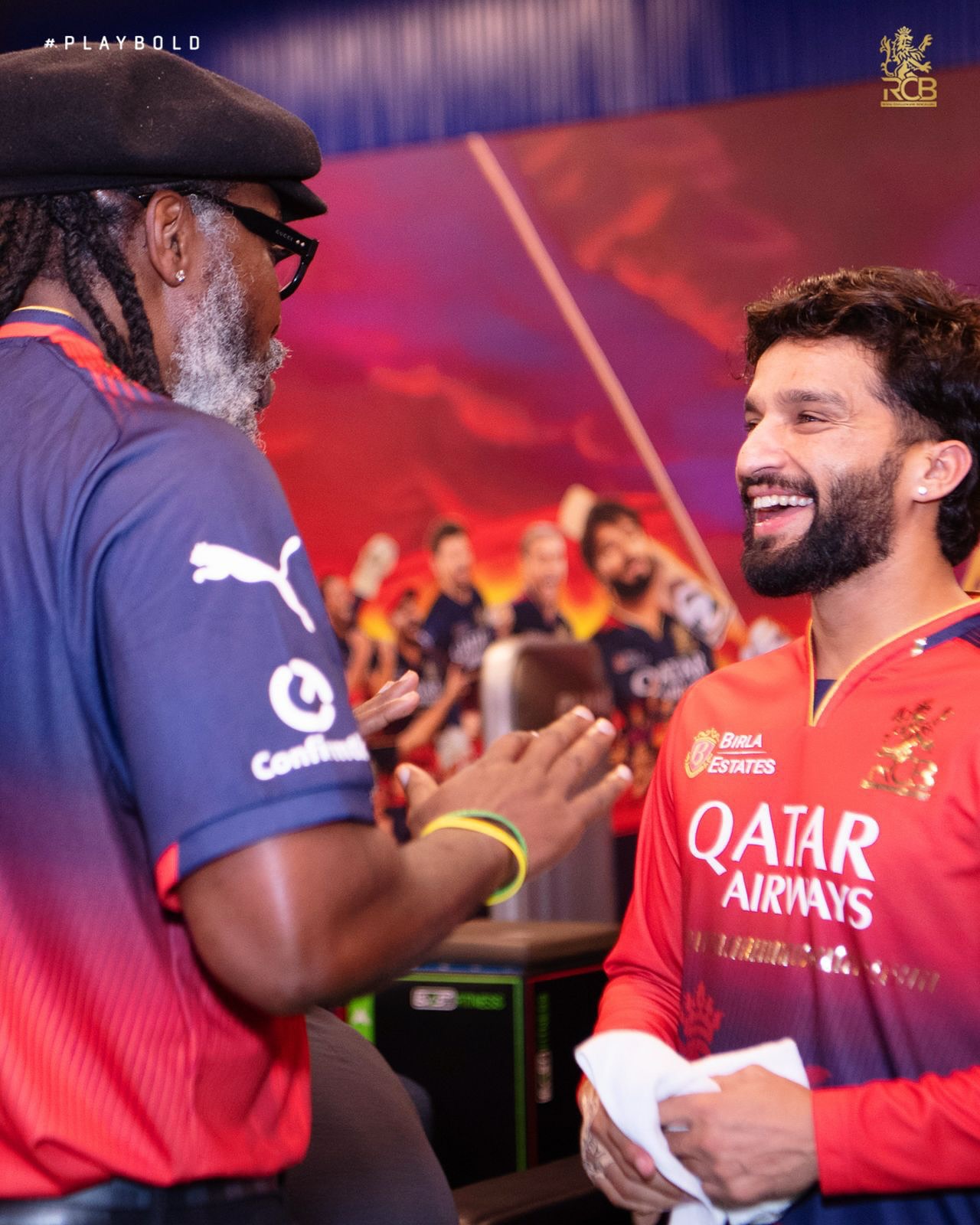 RCB’s Hall Of Famer Chris Gayle Catches Up With The Boys