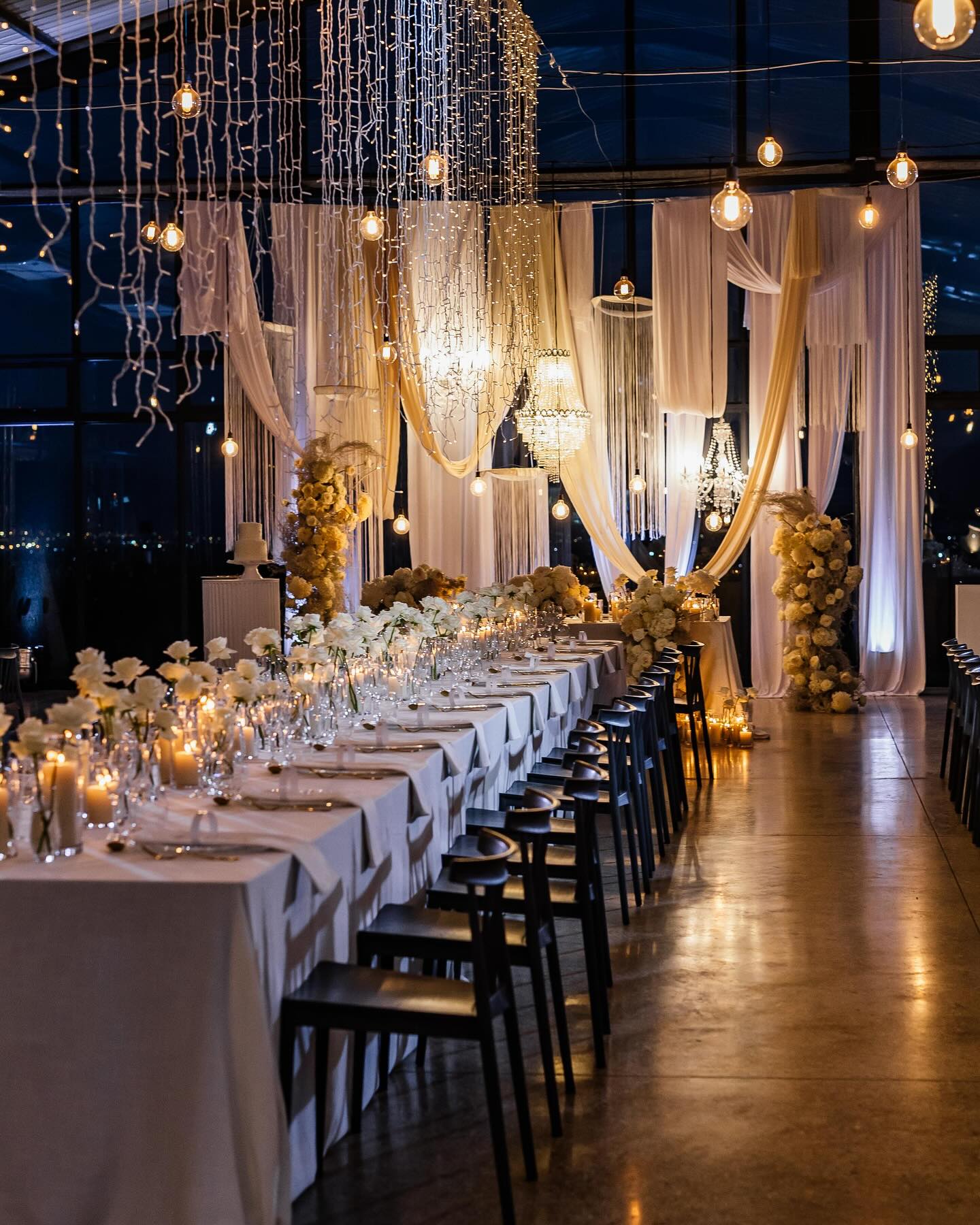 Reeza Hendricks Shines Under Starry Wedding Lights