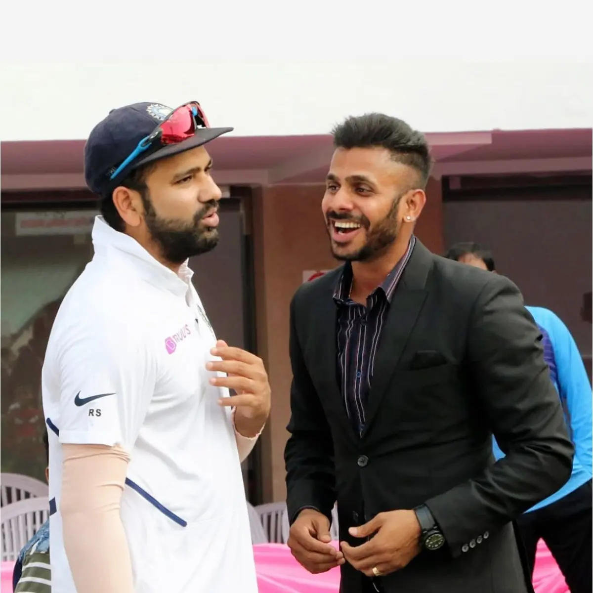 Rohit Sharma Stuns Crowd With Stellar Batting Display A thrilling match moment celebrated by a seasoned cricketer as the stands erupt in awe!!!