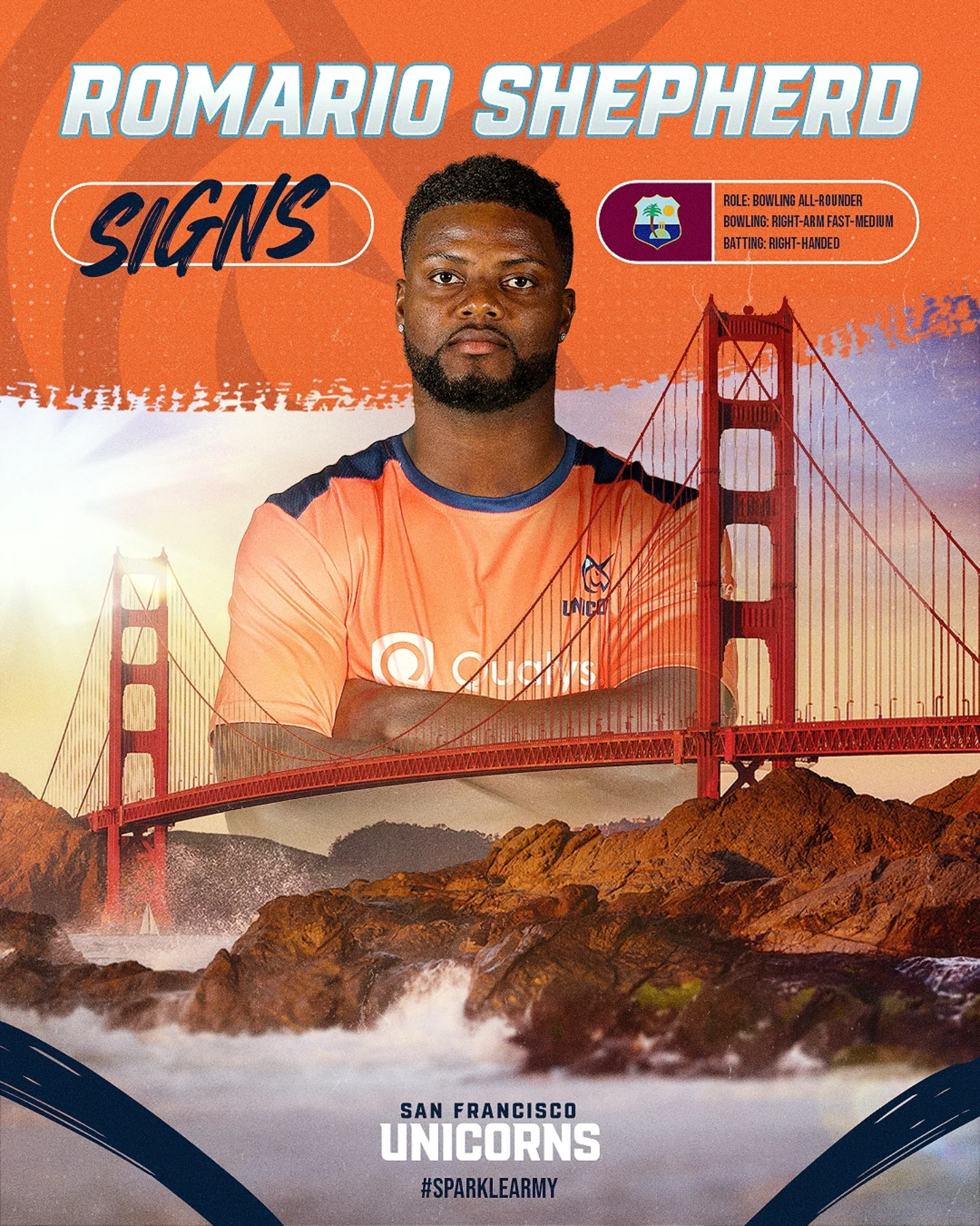 Romario Shepherd Ignites MLC Stage West Indies Icon Brings Style And Energy To San Francisco In MLC Season 3.