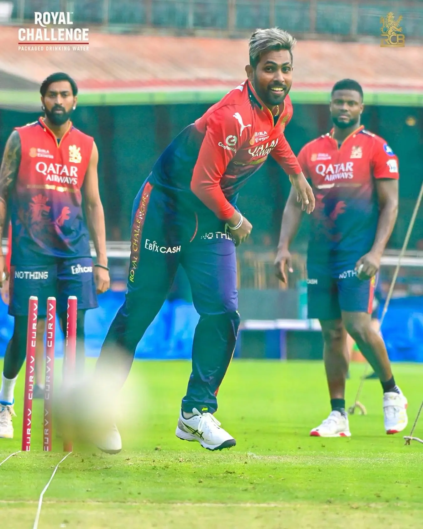 Royal Challengers Capture Quirky Water Moment RCB’s Instagram snap shows a quirky packaged water moment at IPL2025 with bold charisma!!!