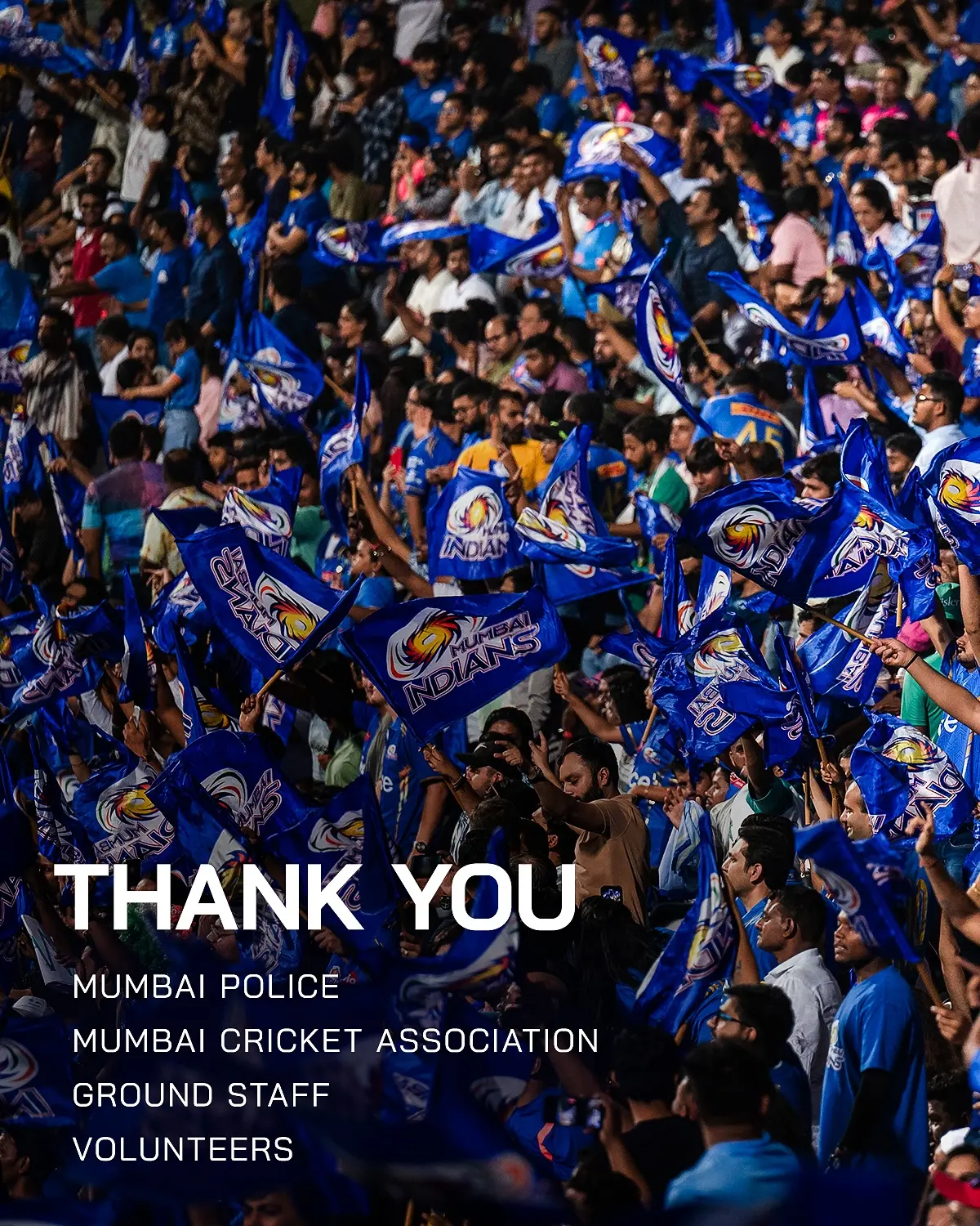 Saluting Mumbai Indians’ Off-Field Heroes Grateful for dedicated police, ground staff, and volunteers fueling Mumbai cricket passion