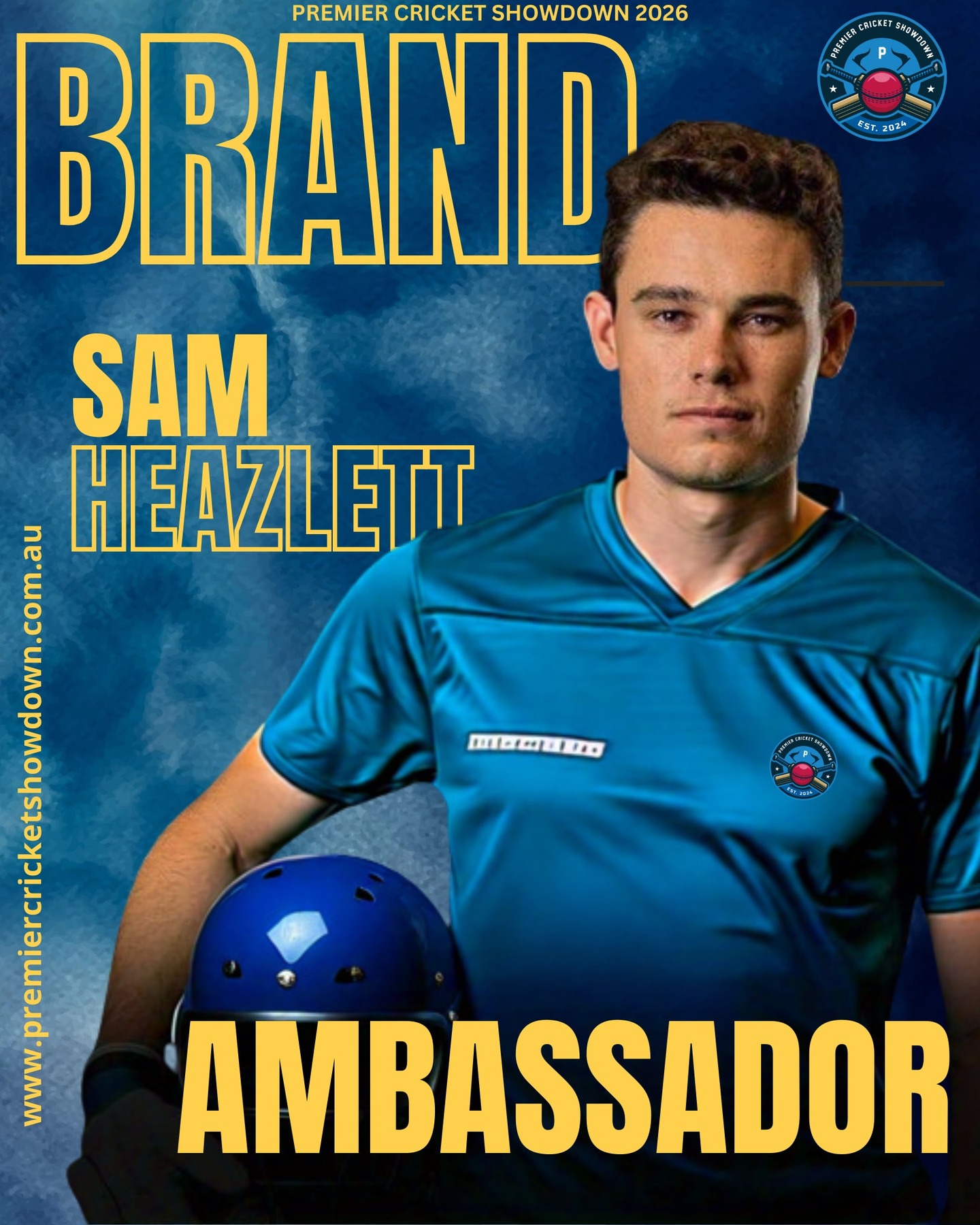 Sam Heazlett Named Brand Ambassador For PCS 2026 Former Aussie cricketer and BBL veteran ignites new energy with Premier Cricket Showdown!!