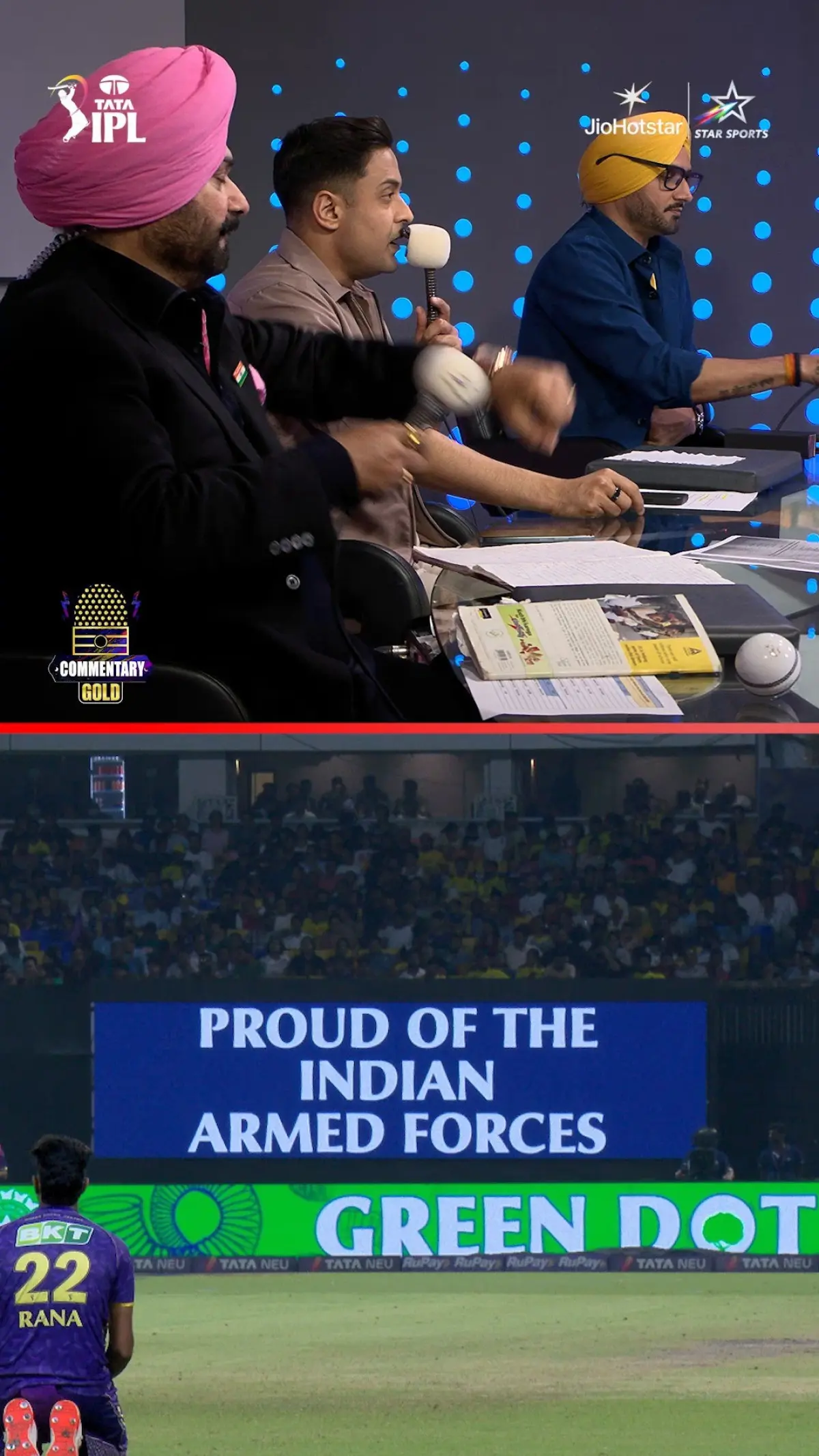 Sidhu And Yagi Honor India’s Brave Hearts Tribute to valor and pride before IPL playoffs on May 8, fueling India's spirit with zeal.