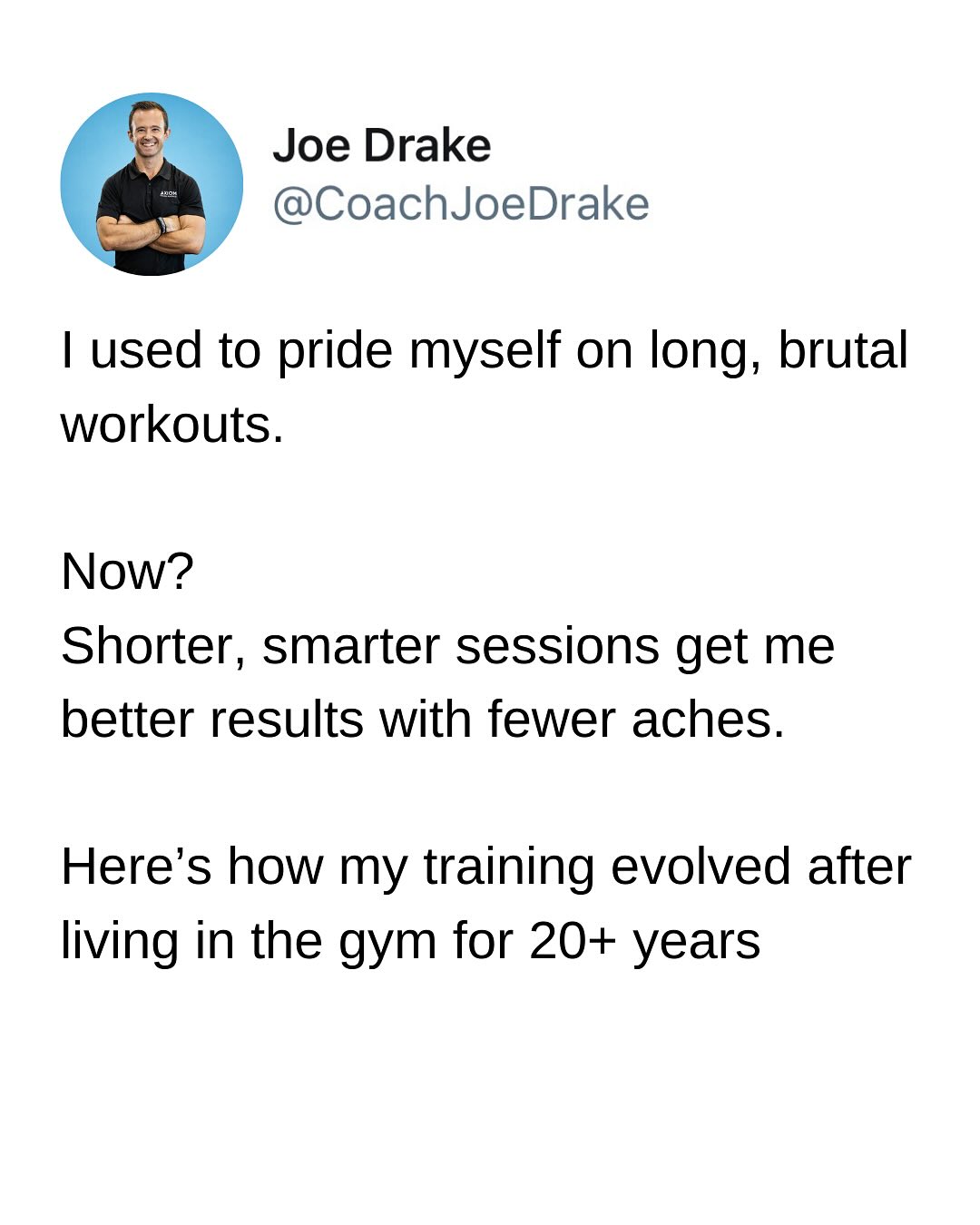 Smart Training With Coach Joe Drake