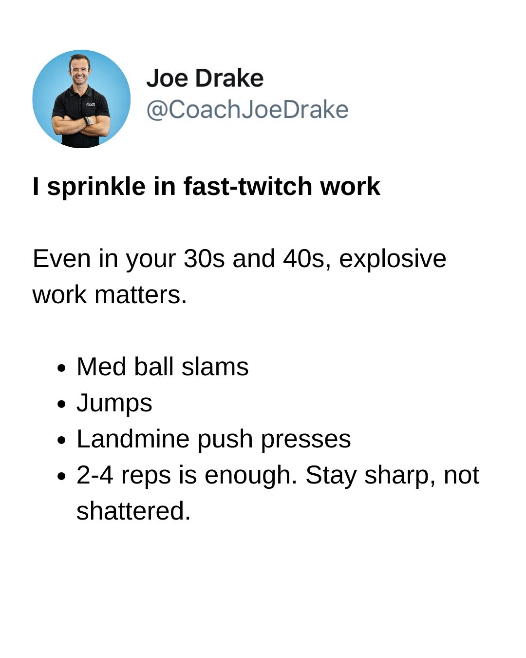 Smart Training With Coach Joe Drake