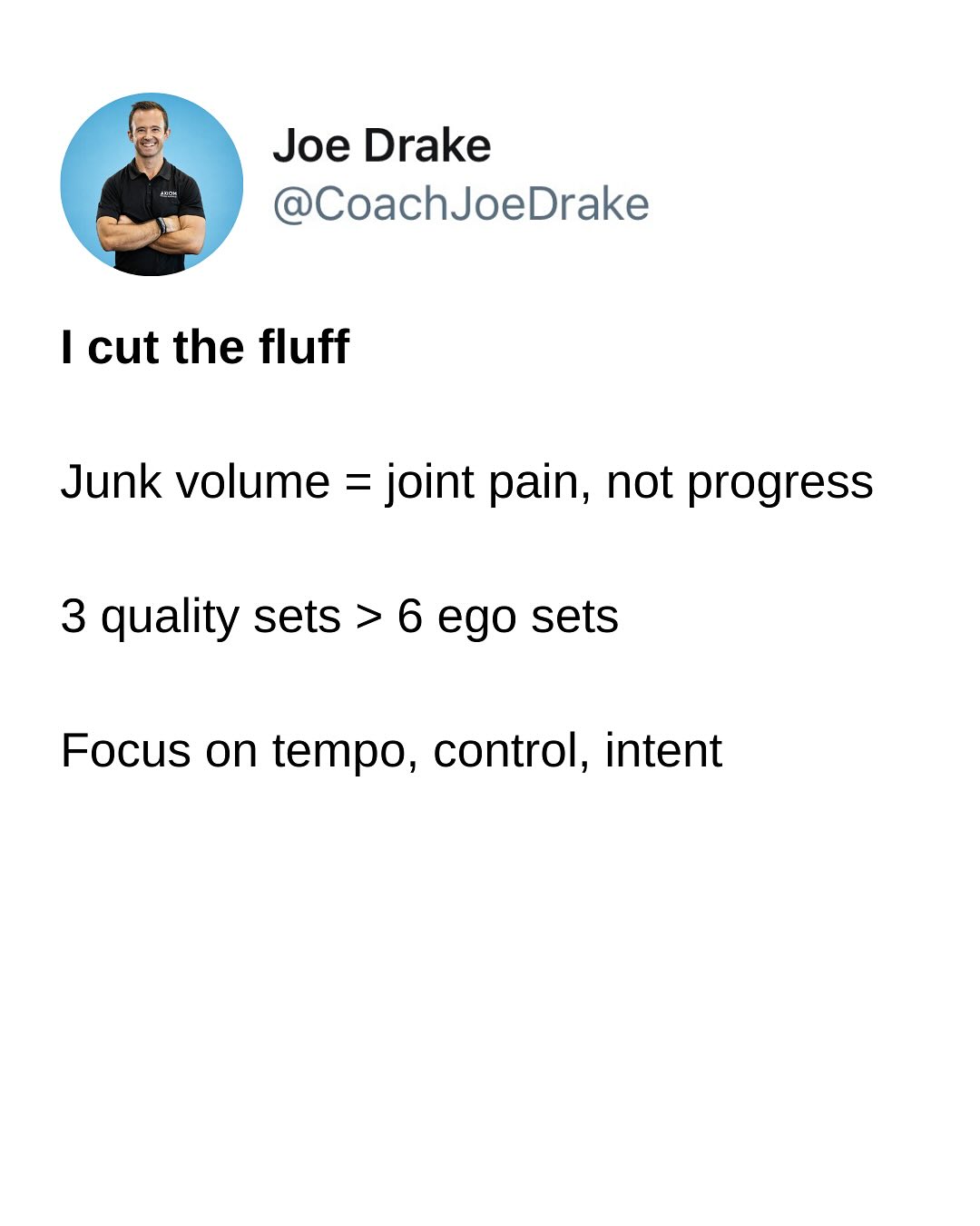Smart Training With Coach Joe Drake