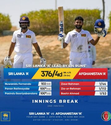 Sri Lanka A's dynamic cricket performance stuns viewers with its breathtaking 614-run lead.