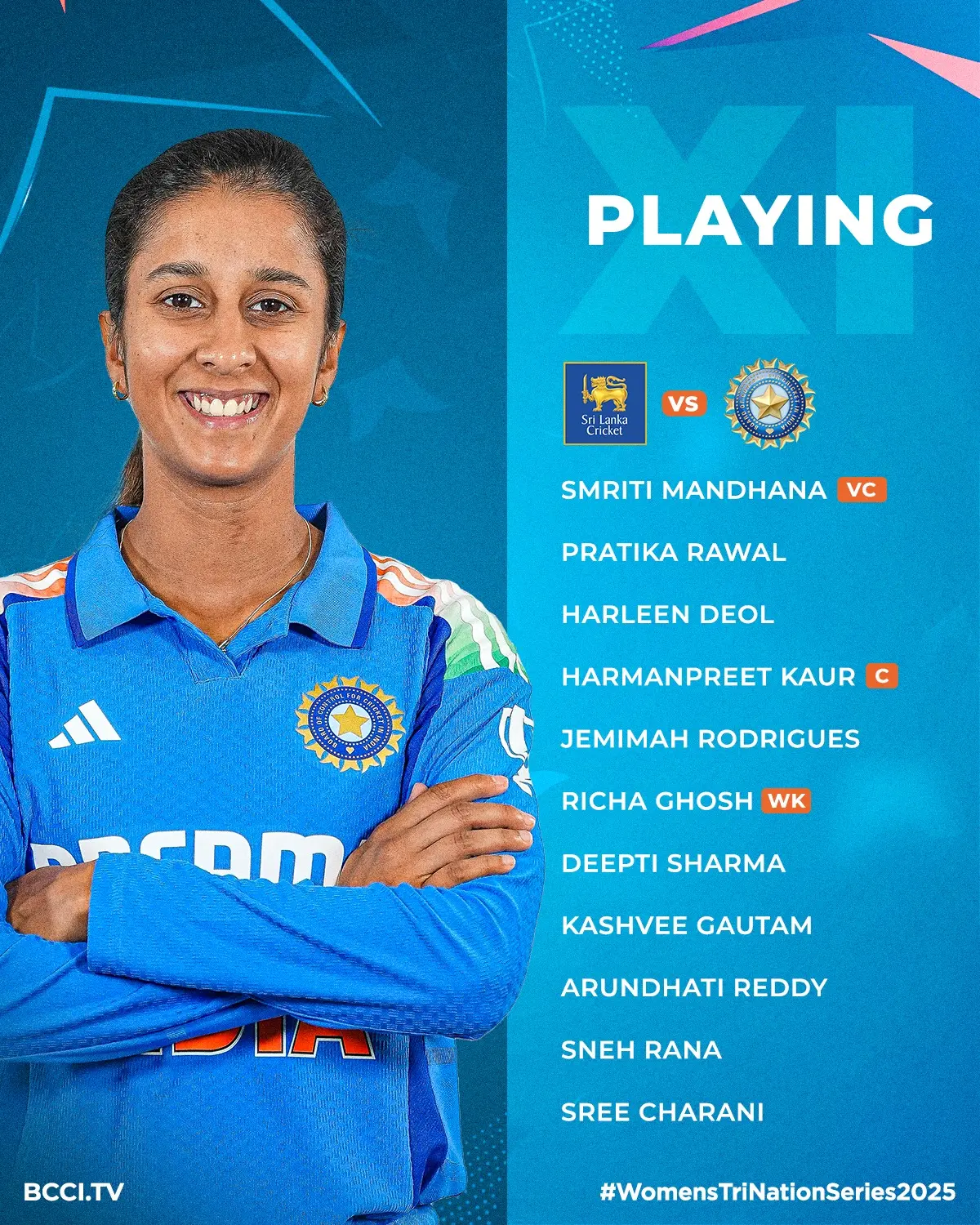 Sri Lanka Elects To Bowl Against Team India Sri Lanka opts to bowl first in Women’s Tri-Nation Series 2025, setting stage for rivalry!!