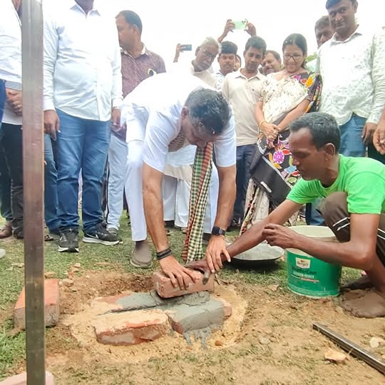 Stone Laying Ceremony For Jagdabad H.S Boundary Wall Project