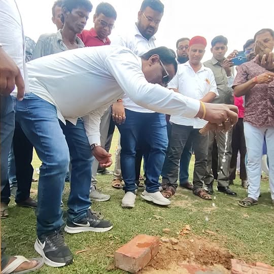 Stone Laying Ceremony For Jagdabad H.S Boundary Wall Project