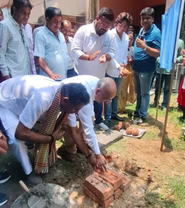 Stone Laying Ceremony For Open Mukta Mancha In Burdwan