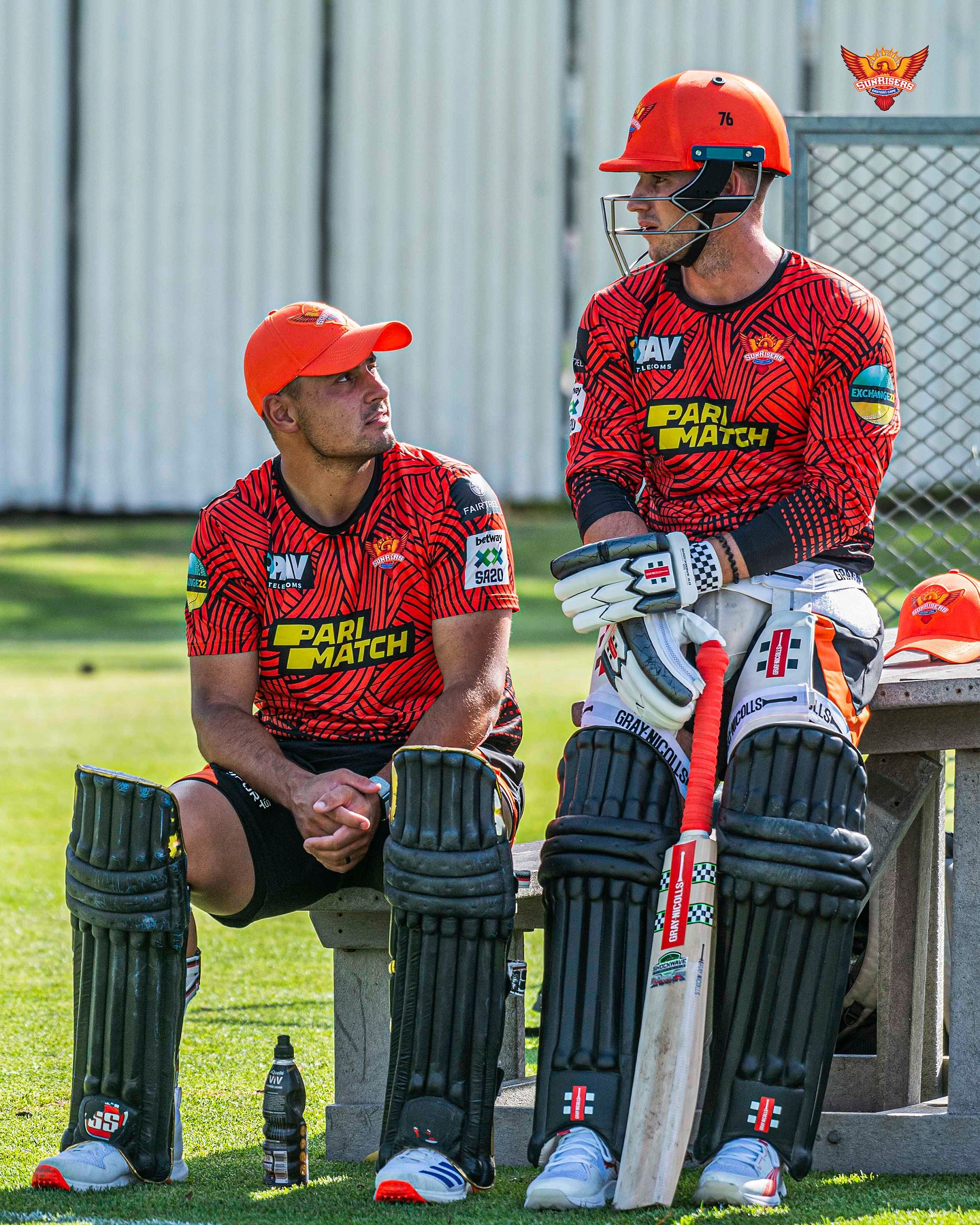 Sunrisers Eastern Cape Padded Up And Primed Geared in Padding, This Squad Awaits Its Turn to Ignite the Field and Dazzle Fans for win.