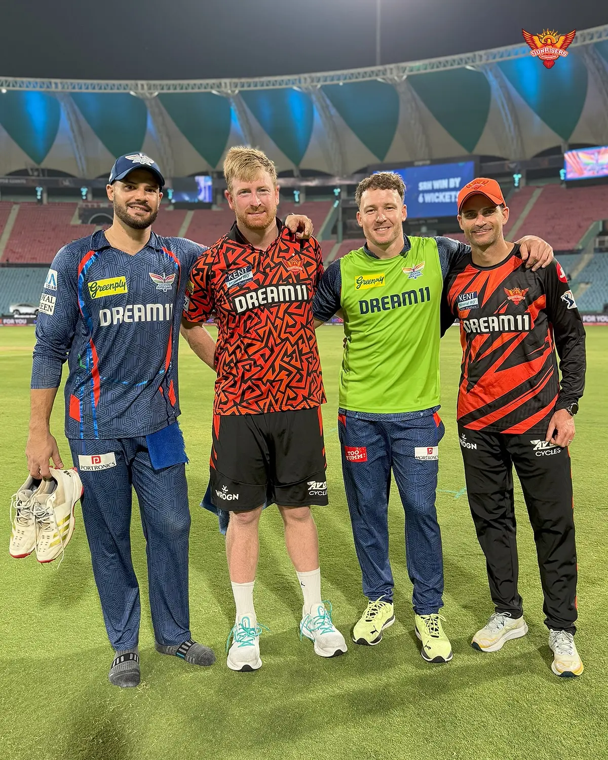 Sunrisers Hyderabad Conclude Epic Encounter Thrilling moments as the squad exits the pitch, setting stage for next TATA IPL clash.!!!!