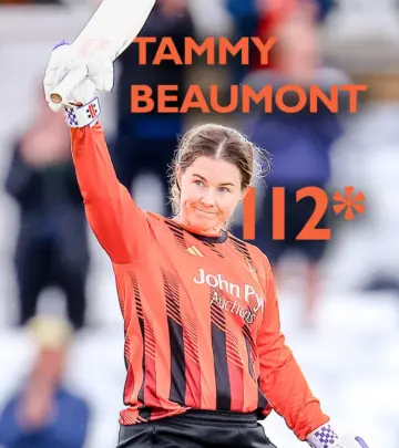 Explosive innings with sharp boundaries pushed Tammy Beaumont's century to spark Blaze win