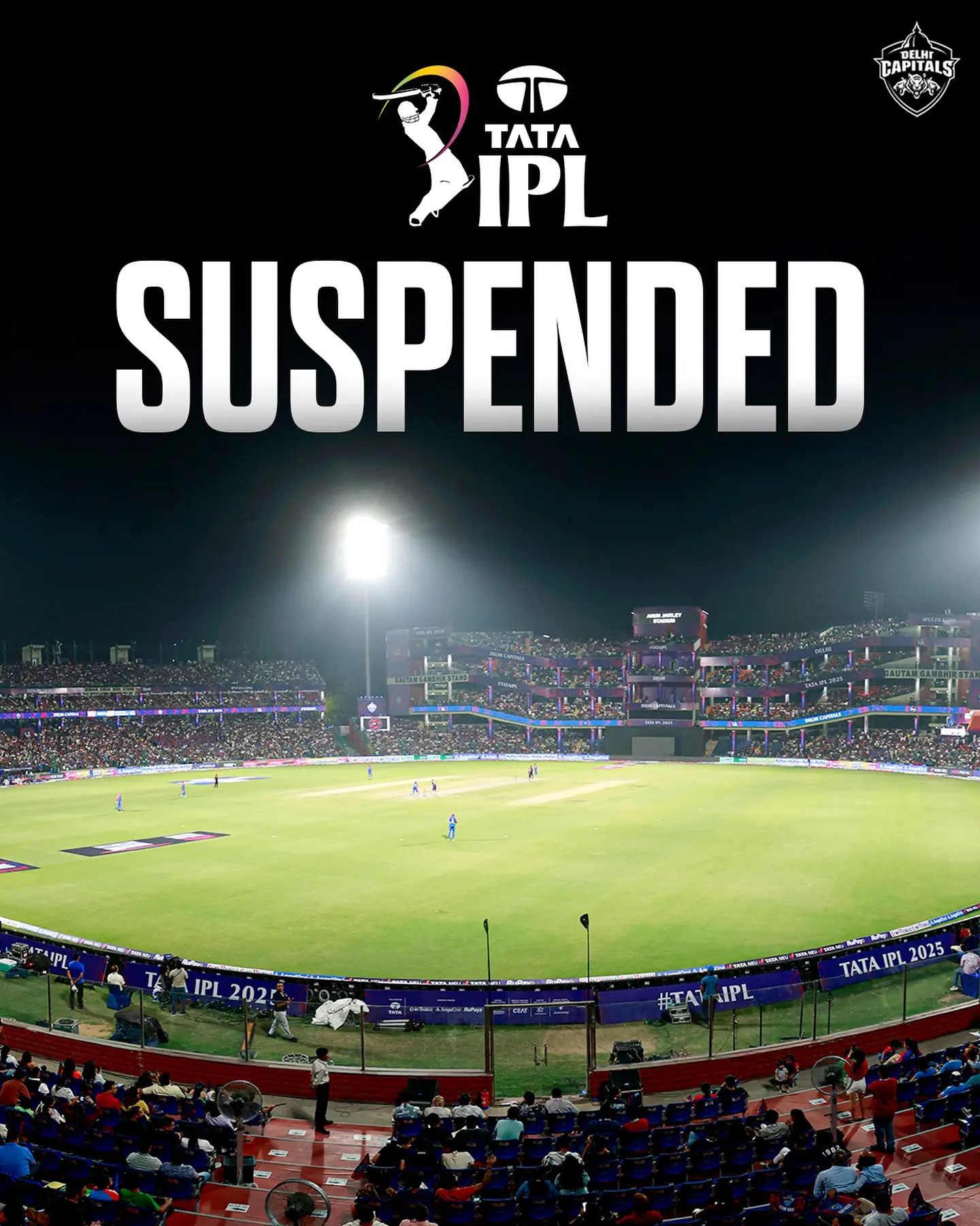 Immediate suspension disrupts the league as TATA IPL 2025 halts play for a full week pause.