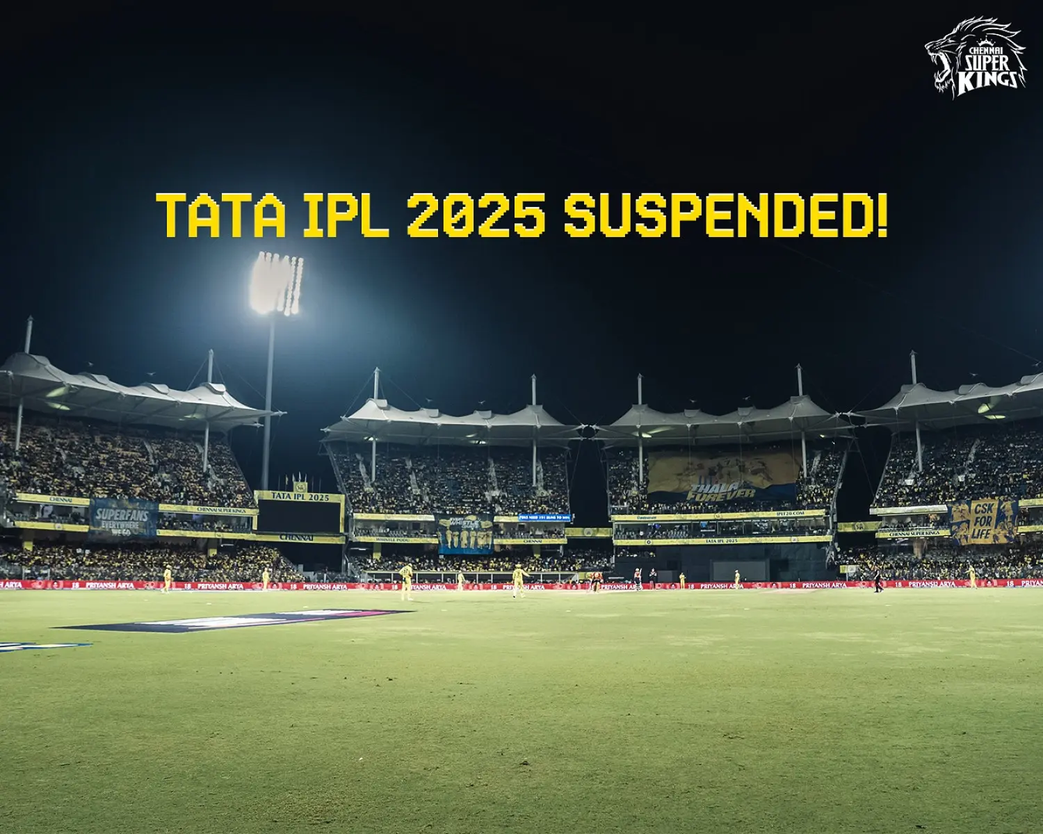 Cricket lovers welcome a pause as Chennai Super Kings support security first measures ASAP!