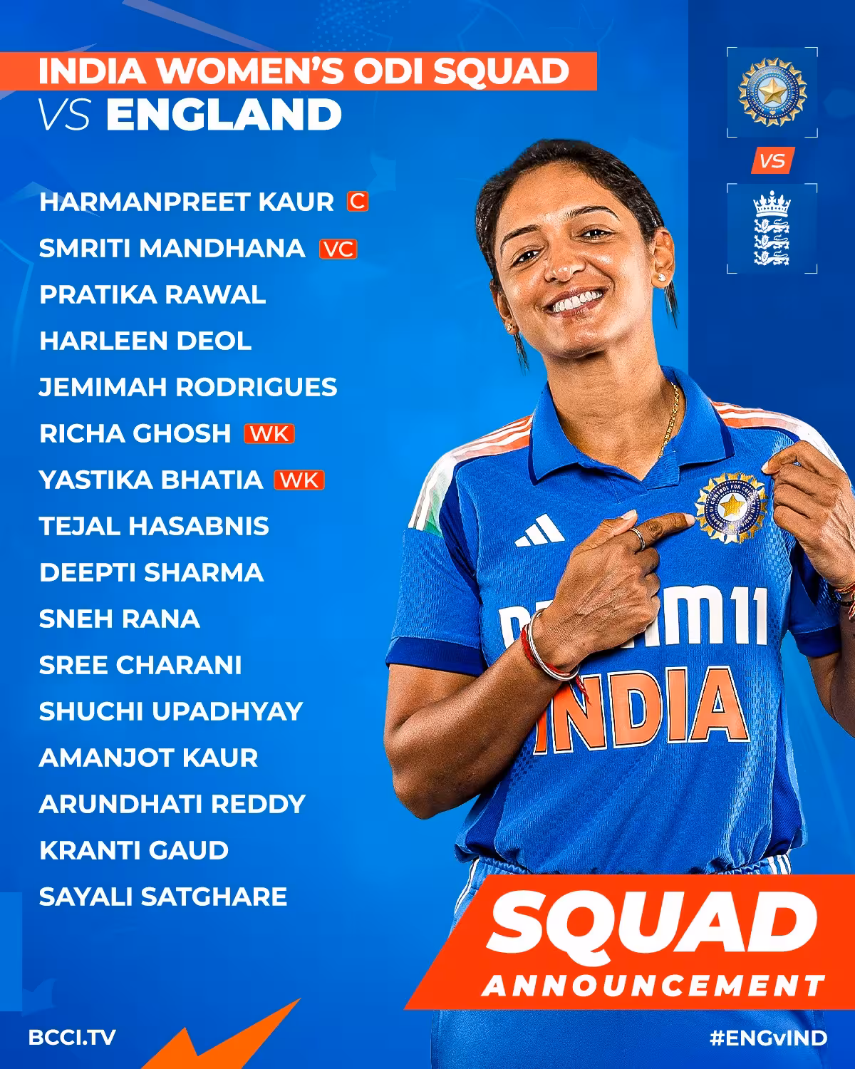 Team India Women Squad Announced For England Tour Senior Women step up as Team India reveals squad for T20Is and ODIs in England tour - RDY
