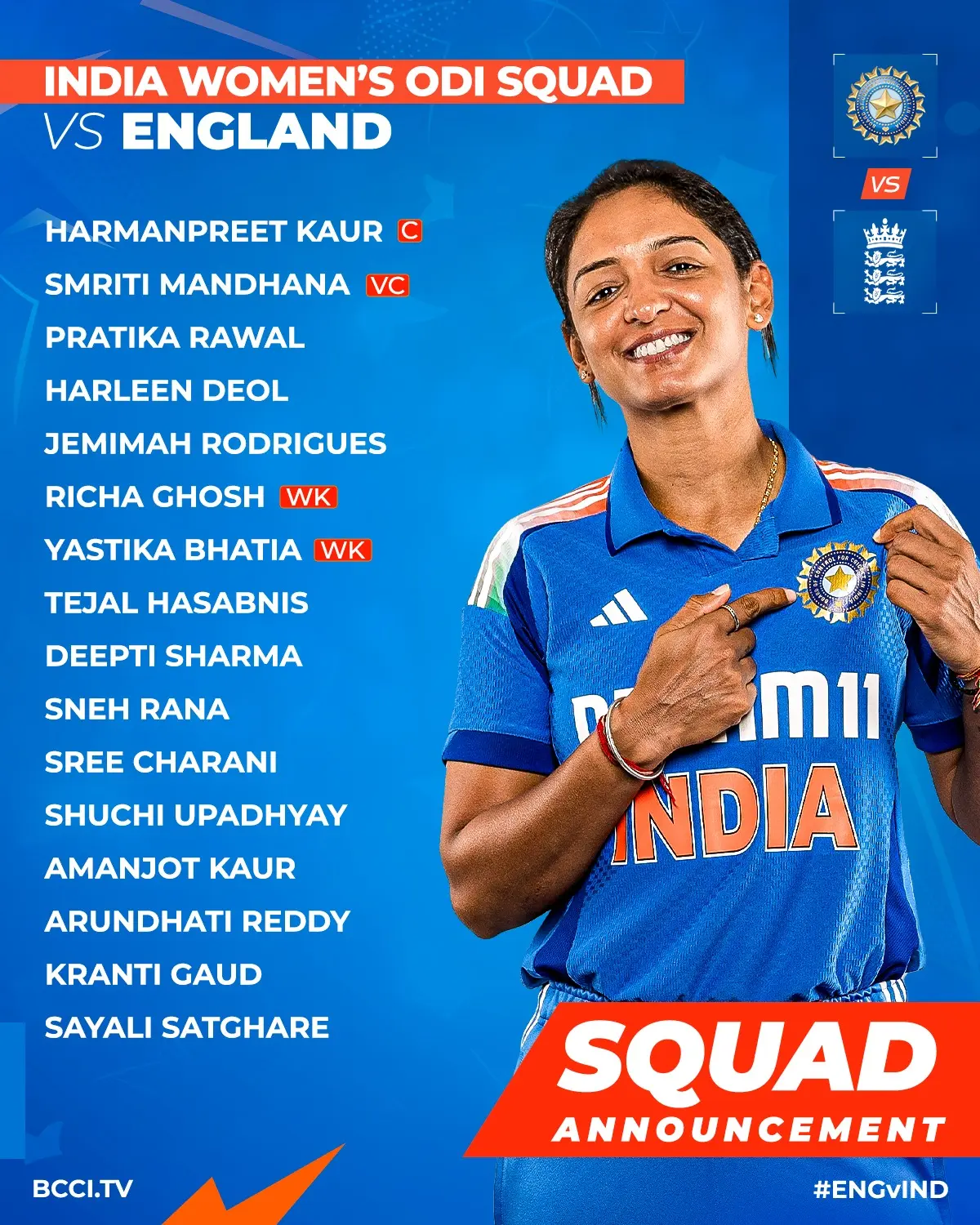 Team India Women Squad Announced For England Tour Senior Women step up as Team India reveals squad for T20Is and ODIs in England tour - RDY