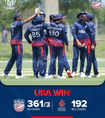Team USA Clinches 1st ICC CWC League 2 Victory