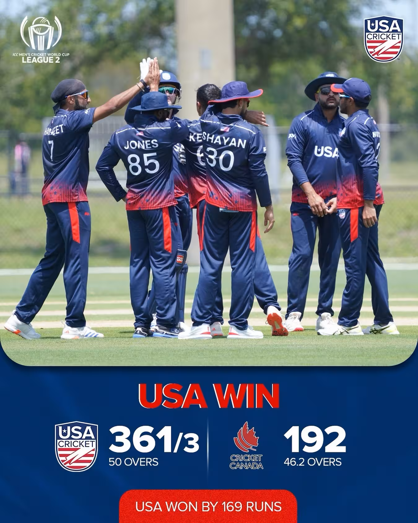 Team USA Clinches 1st ICC CWC League 2 Victory Stunning Florida debut as American cricket surges with a 169-run win, igniting fans now!!