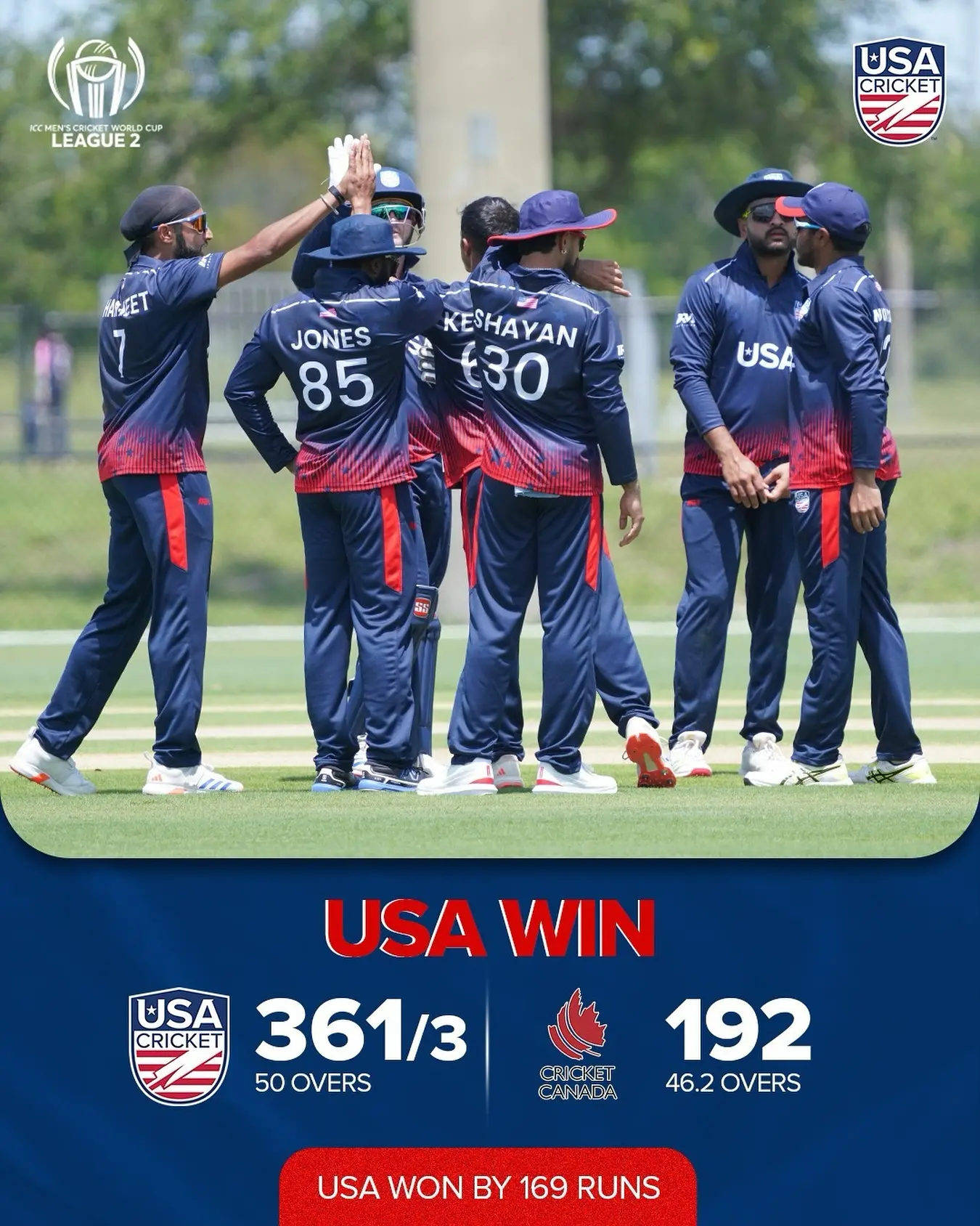 Team USA Clinches 1st ICC CWC League 2 Victory Stunning Florida debut as American cricket surges with a 169-run win, igniting fans now!!