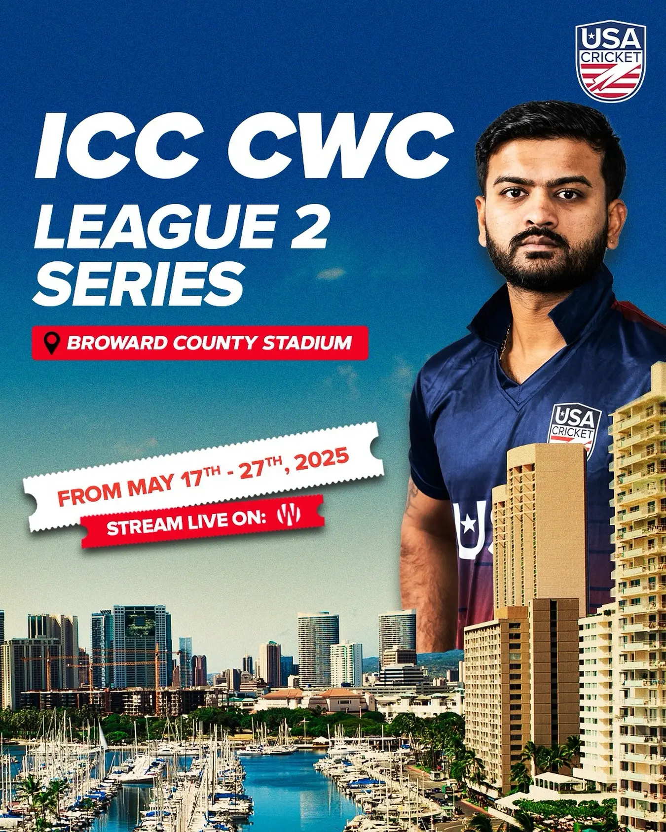 Team USA Gears Up For CWC League 2 In Florida Florida host set to see Team USA face rivals in CWC League 2’s electrifying match.