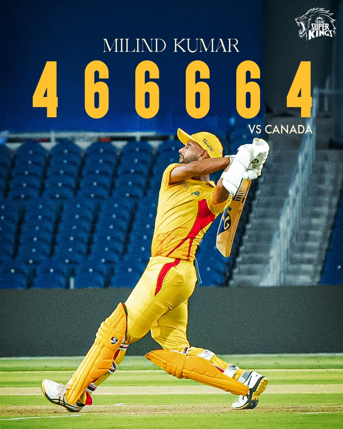 Texas Super Kings Roar Through The Over In suspense-filled CWCL2 action, Team USA and Texas Super Kings display true cricket might.