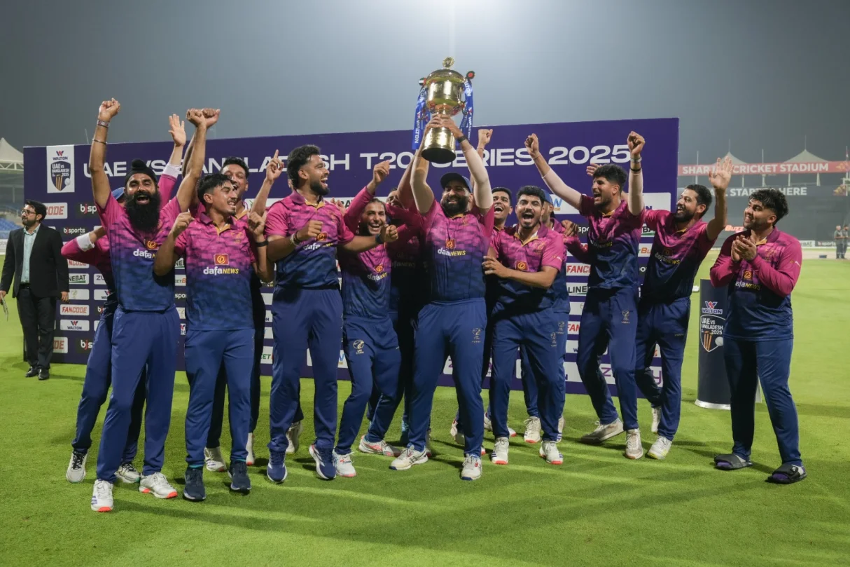 UAE Celebrates Series Victory Over Bangladesh