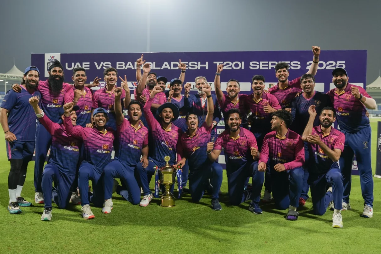 UAE Celebrates Series Victory Over Bangladesh