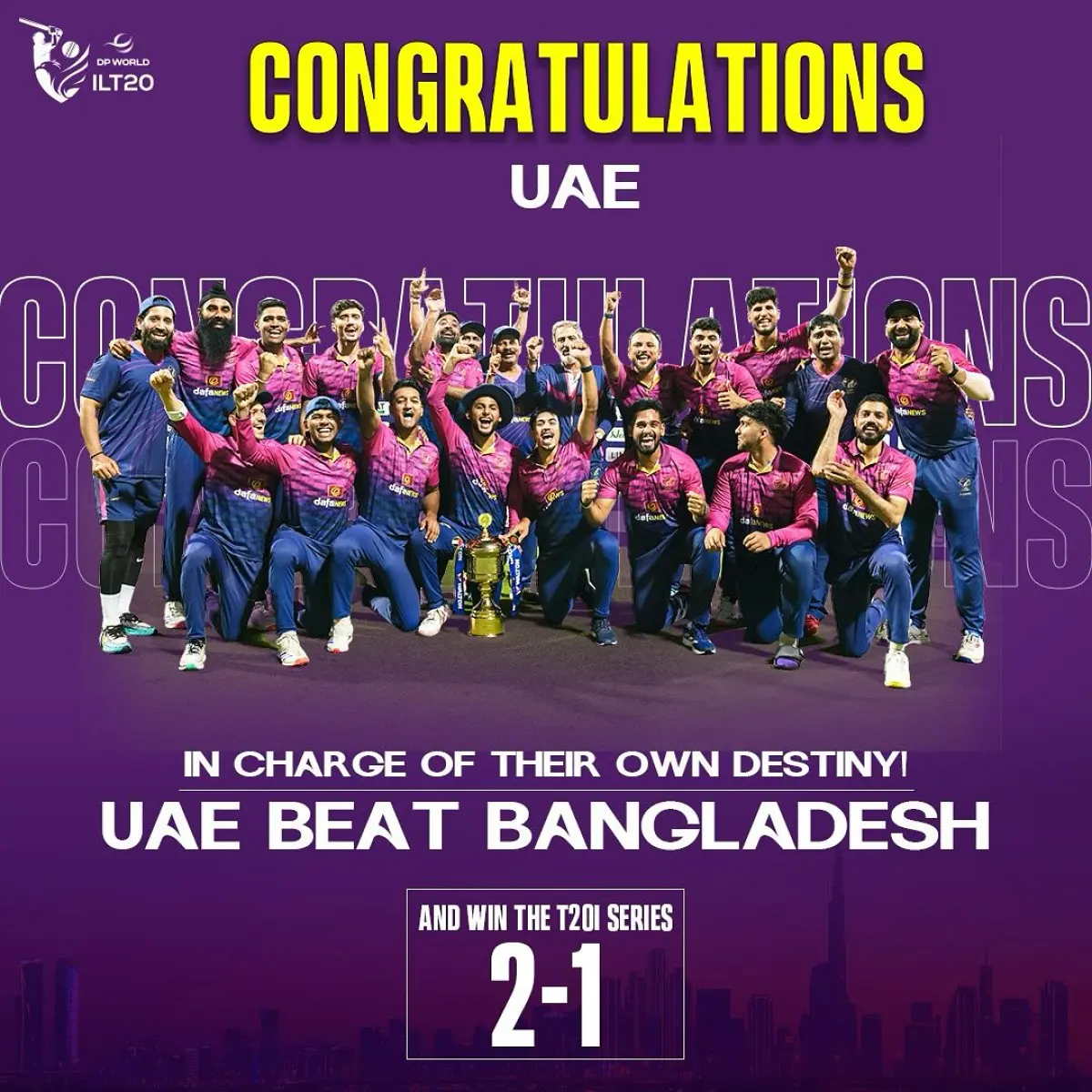 UAE Clinches T20I Series Victory Over Bangladesh UAE youngsters dominate on field; outshine Bangladesh in a thrilling T20I series victory!!