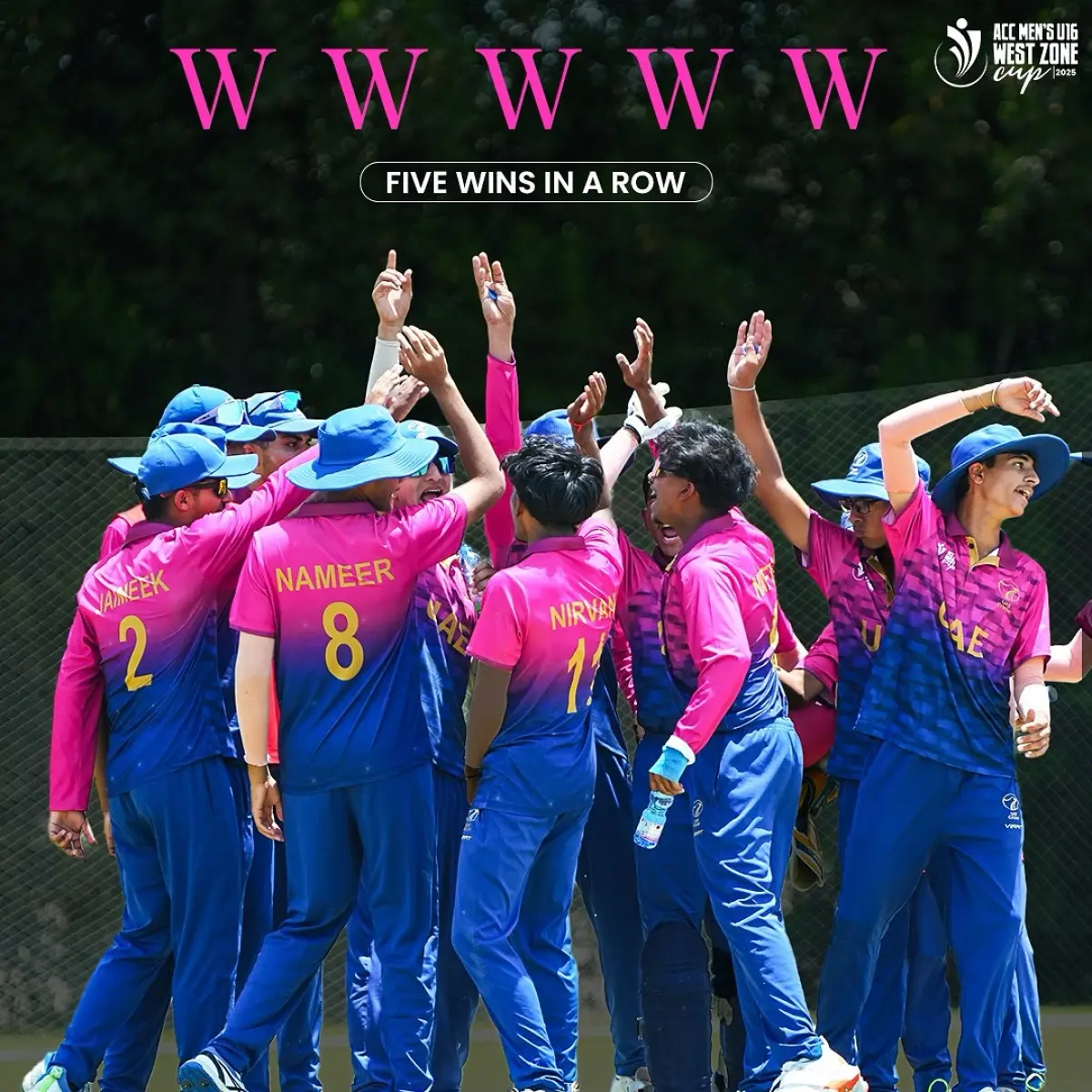 UAE U16 Secures Grand Finale Slot In ACC U16 West Zone Cup Young cricketers shine as momentum builds; they now aim to lift the trophy in final clash.