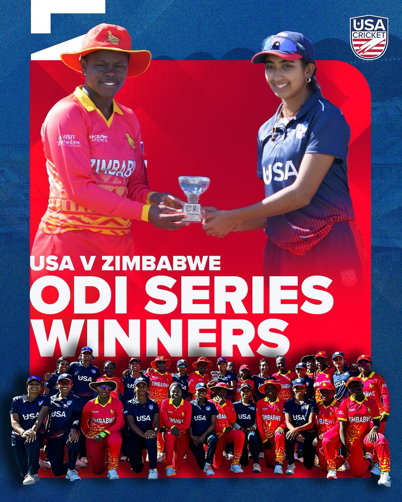 USA And Zimbabwe Share Trophy After Tied Series In a nail-biting clash, both sides share the trophy after a tied series triumph in style!!