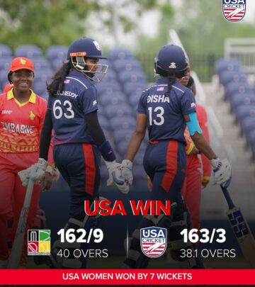 USA Triumph Over Zimbabwe In 1st ODI Victory