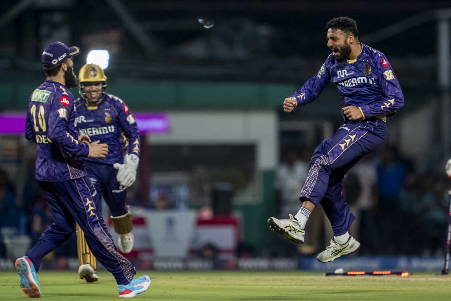 Varun Chakravarthy Stuns In IPL 2025 Action Leap into a vibrant pitch with brilliant pace in an electrifying IPL clash Unforgettable