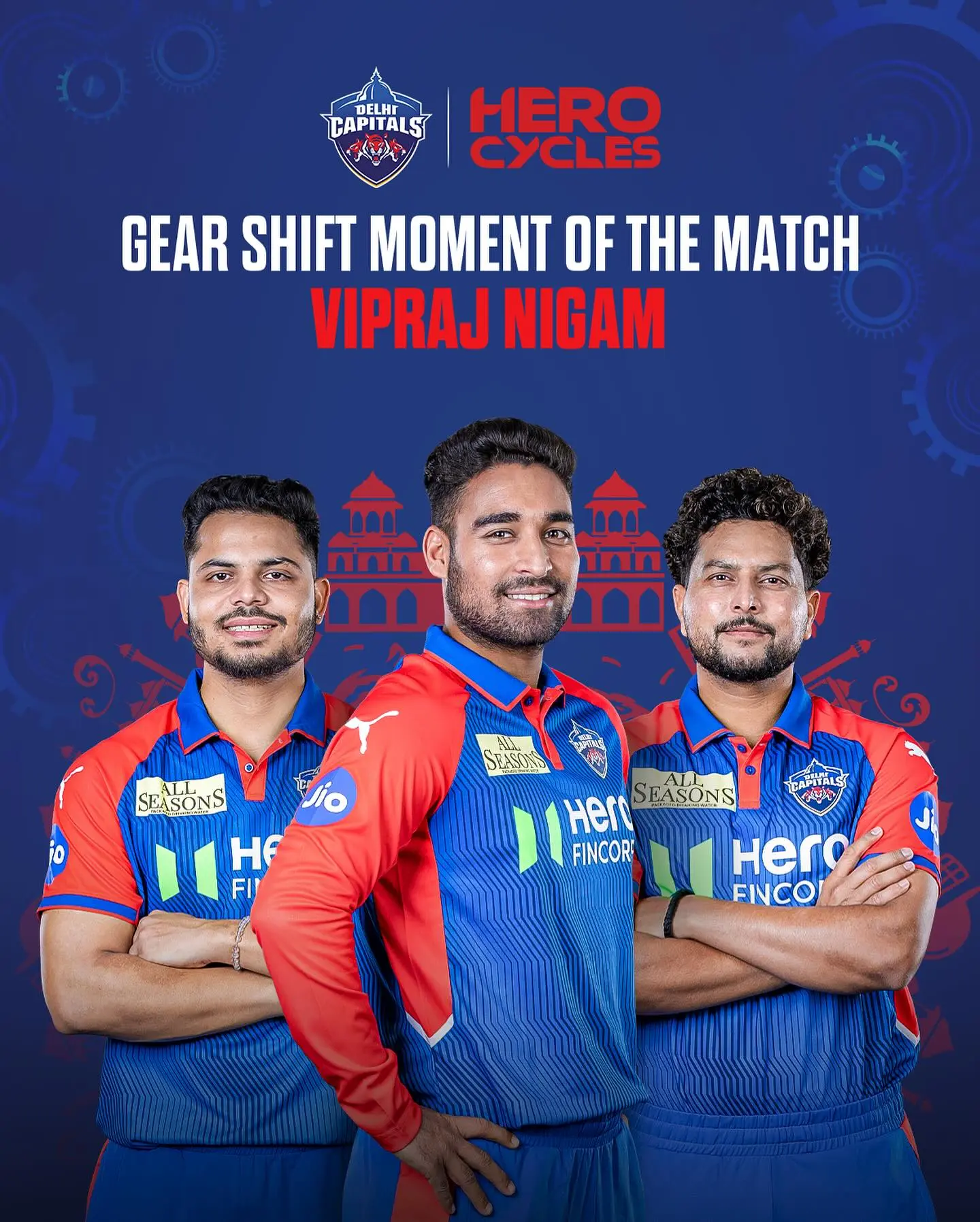 Rapid display by Vipraj stuns fans as Delhi Capitals ignite the field with pure energy!!!