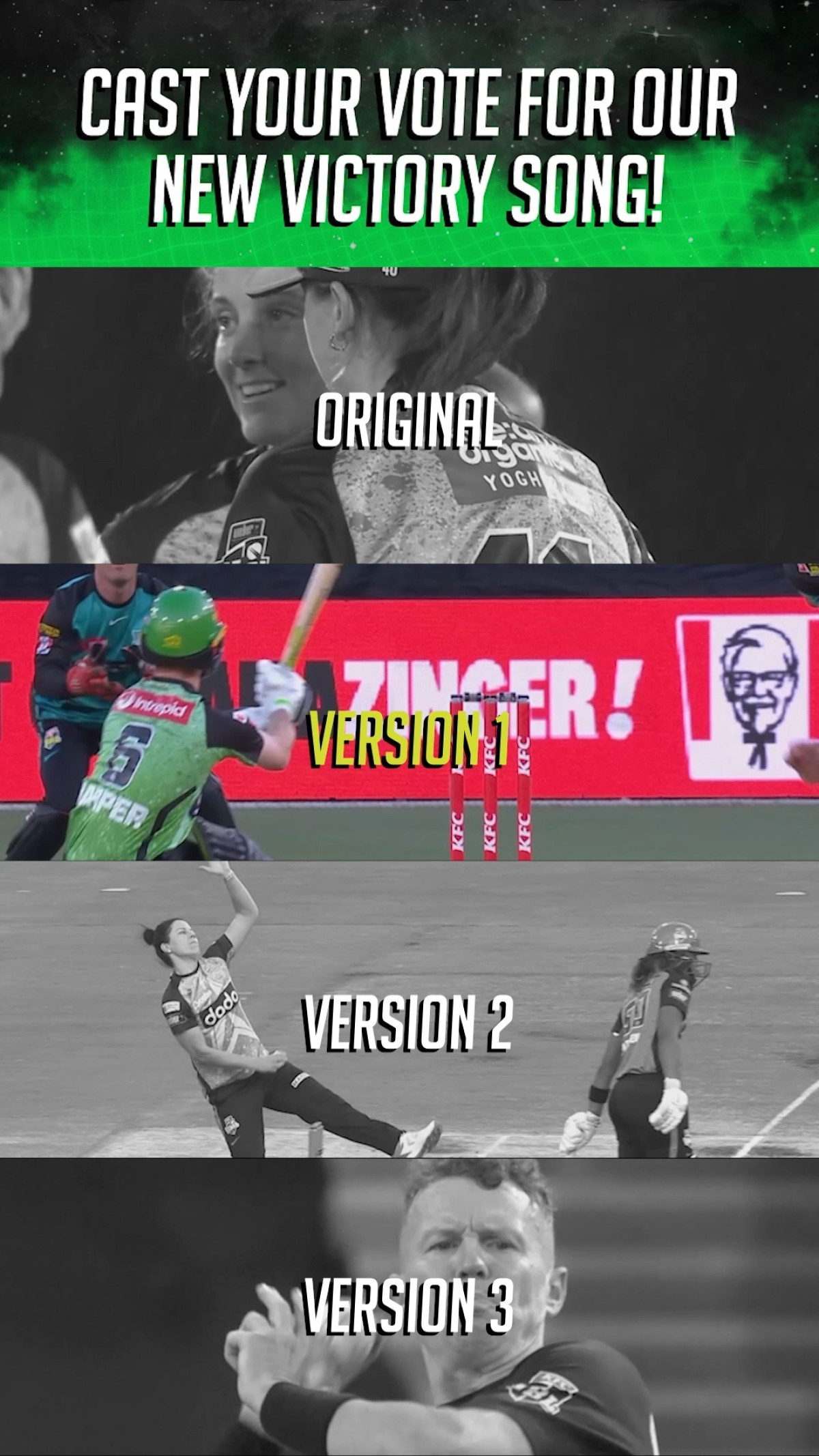 Voting Drive Unites Melbourne Stars Fans Melbourne Stars encourage fans to cast their votes in a weekend engagement drive online!!