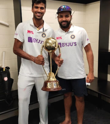Washington Sundar Honors Rohit Sharma With Tribute
