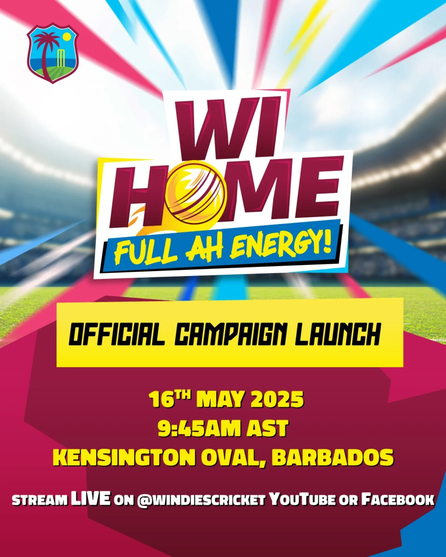 West Indies Campaign Launch Energizes Cricket Fans Tune in for a history-making sports event featuring unbeatable vibes and thunderous energy
