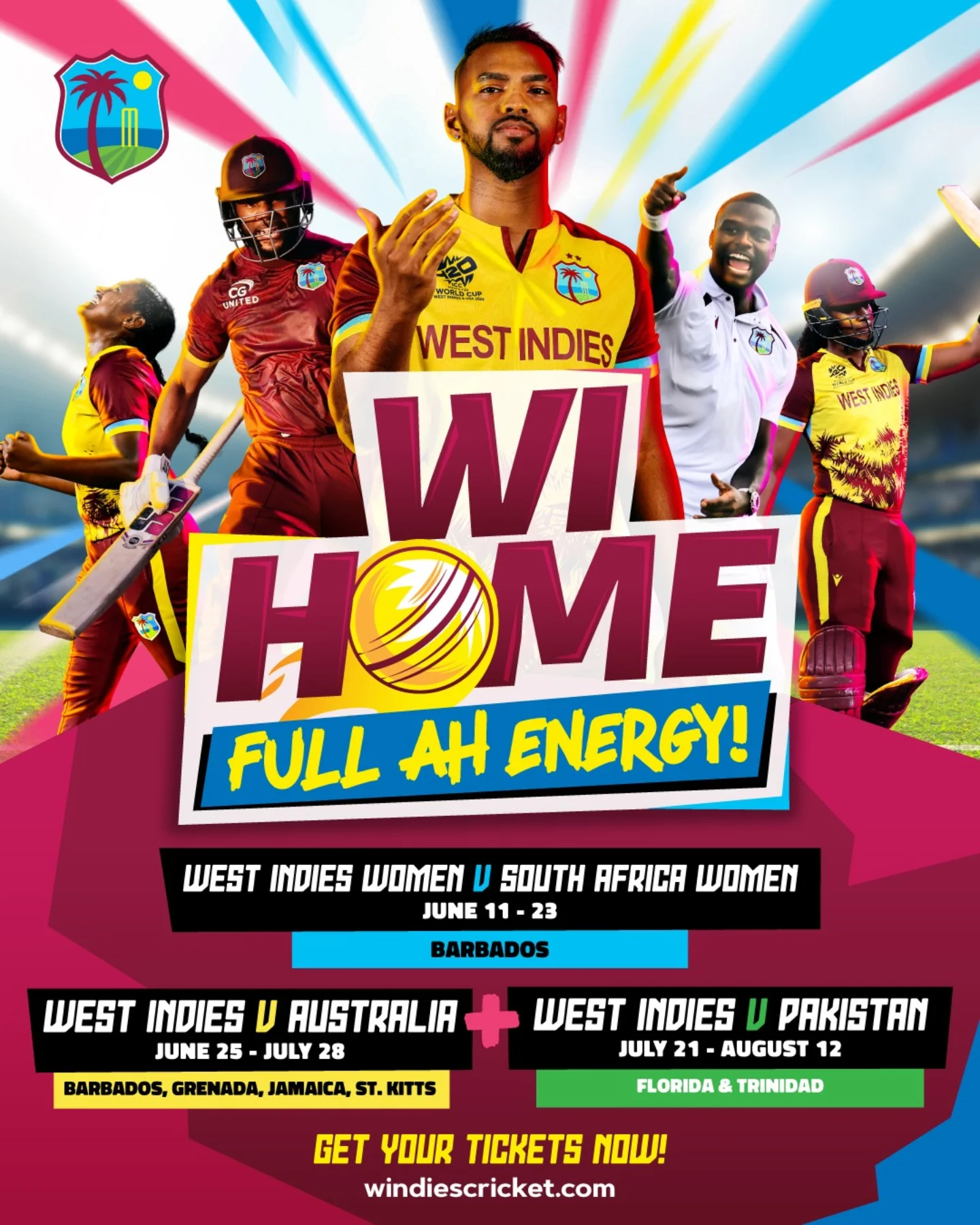 West Indies Ignite Home Spirit Get ready for an electrifying home Test series as young fans relish free U16 tickets now!!