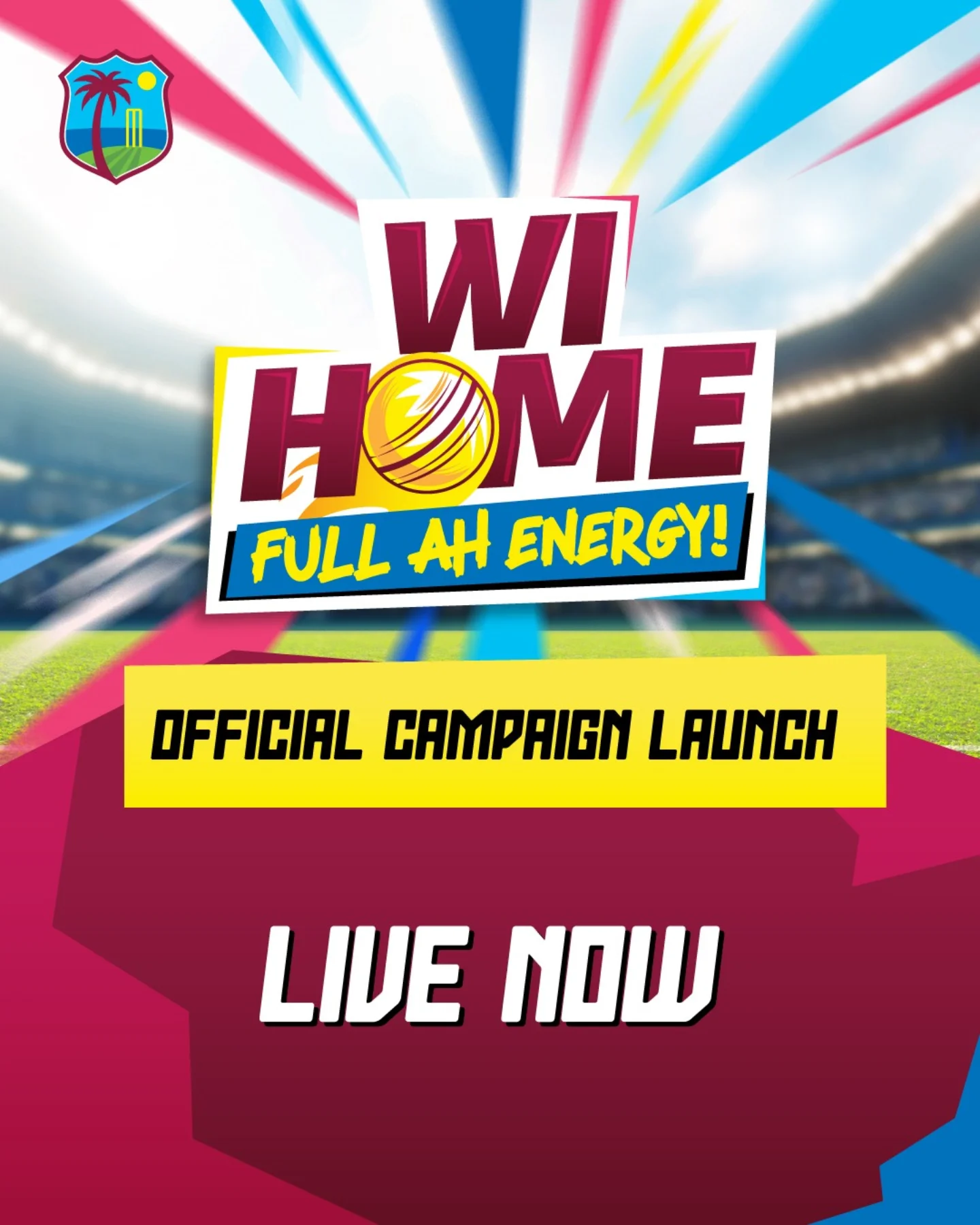 West Indies Launch New Cricket Campaign Join the live launch and feel West Indies' vibrant cricket vibes on your screens! JoinUp!