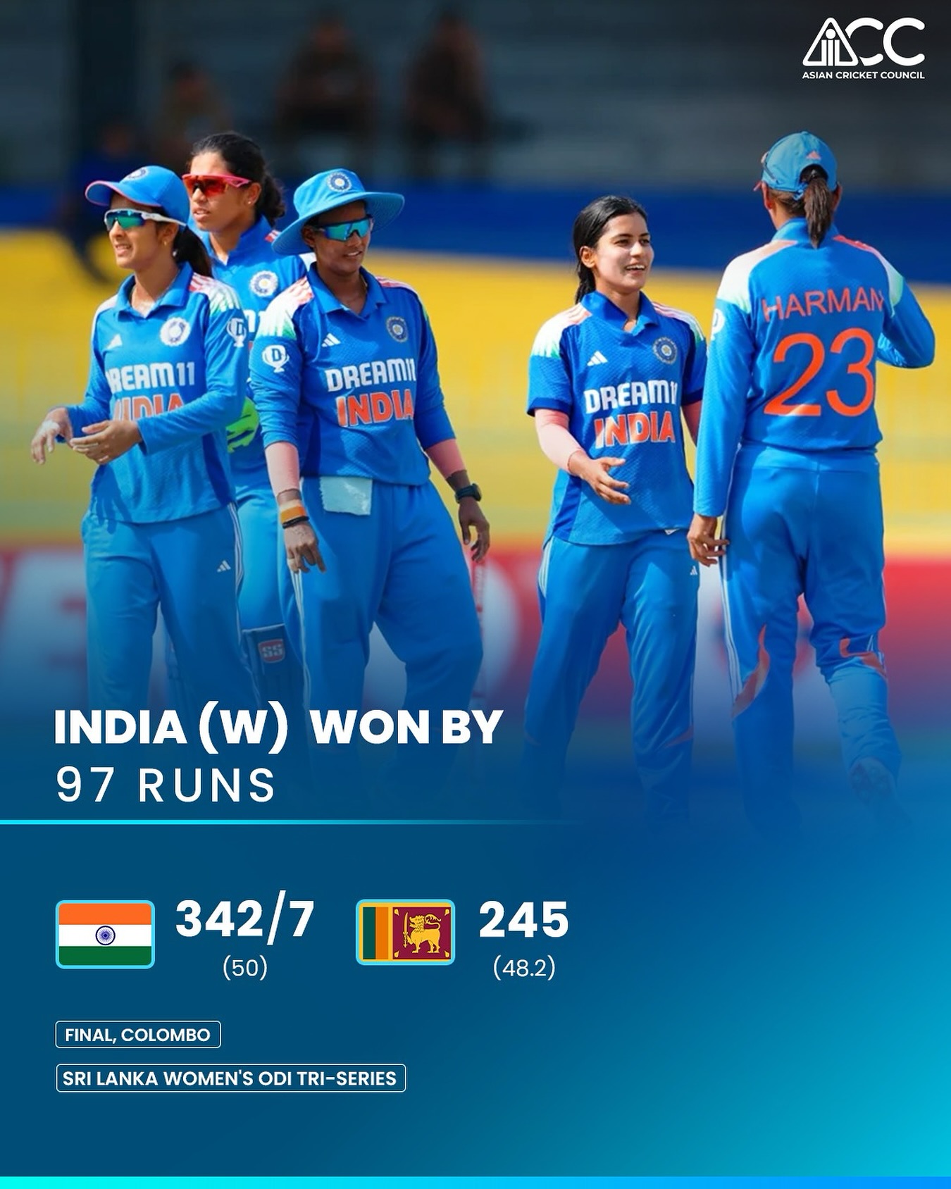 Women In Blue Clinch Tri-Series Victory Women In Blue secure tri-series victory with a dominant win over the host nation in style!