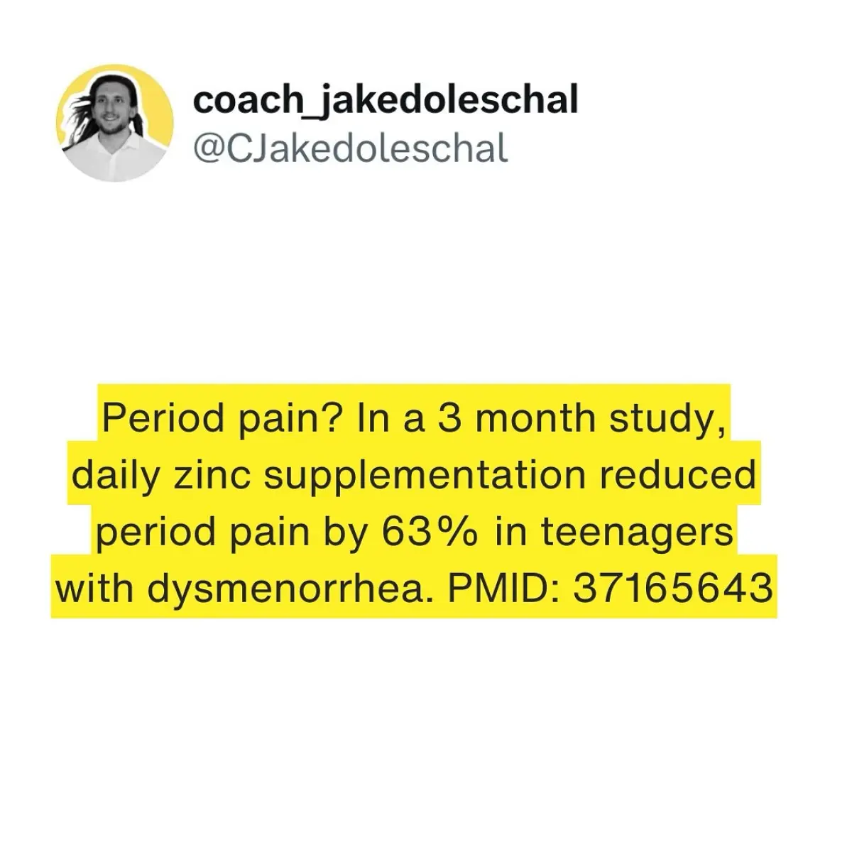 Zinc Sulfate Reduces Period Pain in Teen Study Trial in 103 teens reveals 63% reduced pain, sparking interest in using zinc sulfate daily.